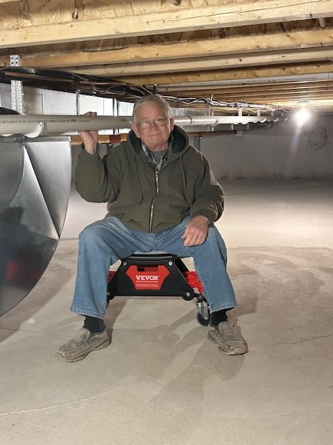 VEVOR Mechanic Stool 300 LBS Capacity, Heavy Duty Rolling Mechanics Seat with Three Slide Out Tool Trays and Drawer customer photo 1