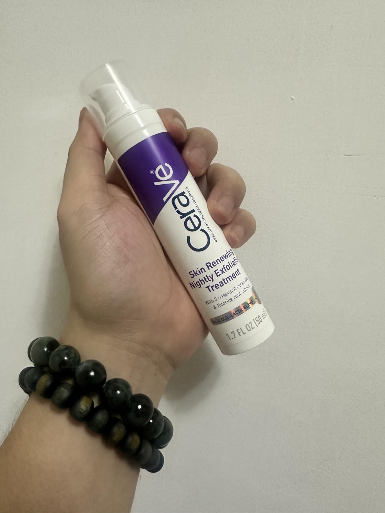 CeraVe Skin Renewing Nightly Exfoliating Treatment, Anti Aging Serum With 5% Blend Of Glycolic Acid & Lactic Acid, Wrinkles & Dark Spot Corrector For Face, Exfoliating Gel, 1.7 Oz customer photo 2