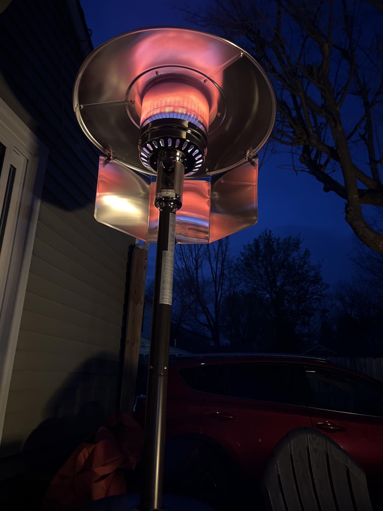 EAST OAK 50,000 BTU Patio Heater with Sand Box, Table Design, Double-Layer Stainless Steel Burner, Wheels, Triple Protection System, Outdoor Heater for Home and Residential, Pinecone customer photo 2