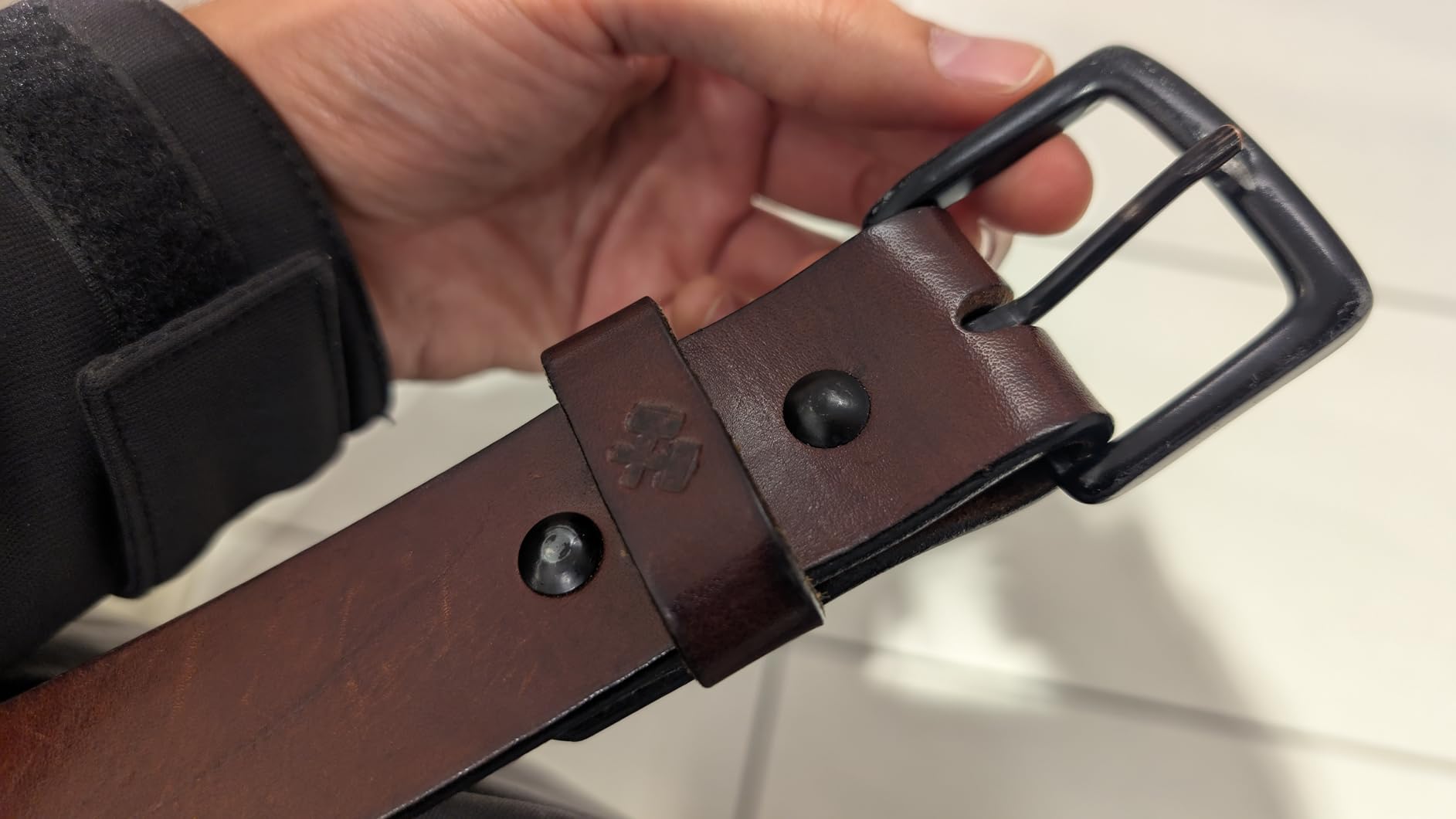 All American Leather Belt | Made in USA Men's Belt | Mens Belts | Heavy Duty Work | EDC customer photo 1