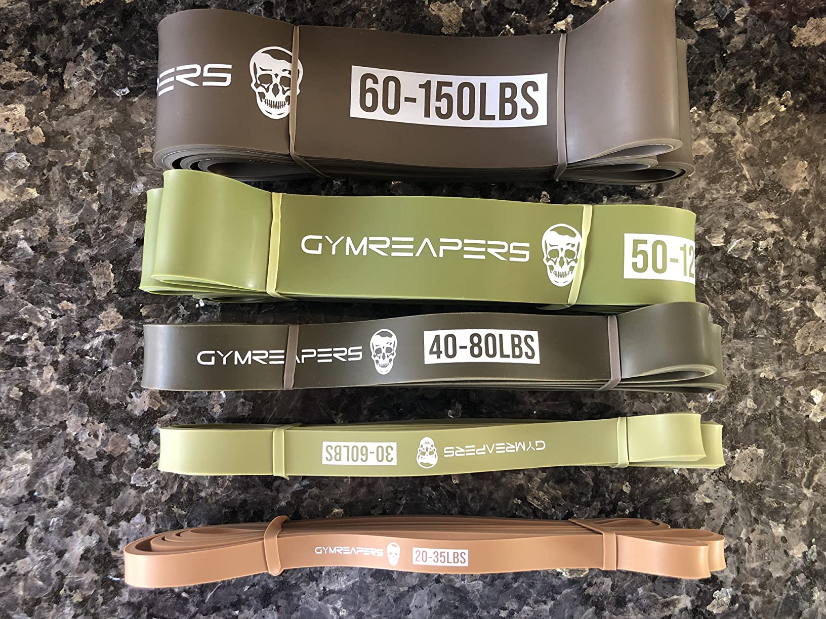 Gymreapers Resistance Bands for Working Out - Elastic Pull Up Exercise Assistance Bands Set for Powerlifting, Stretching, WOD, Strength Training - for Men & Women customer photo 2