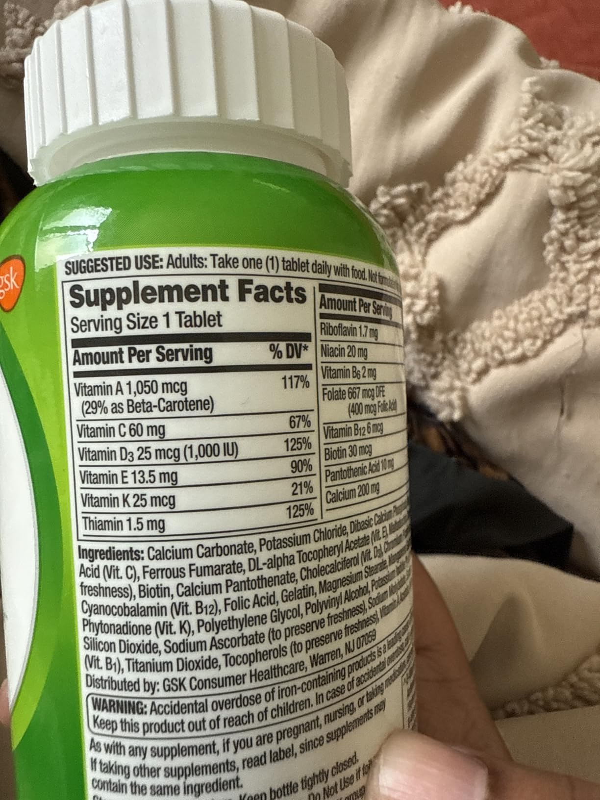 Centrum Adult Multivitamin/Multimineral Supplement with Antioxidants, Zinc, Vitamin D3 and B Vitamins, Gluten Free, Non-GMO Ingredients - 200 Count customer photo 2
