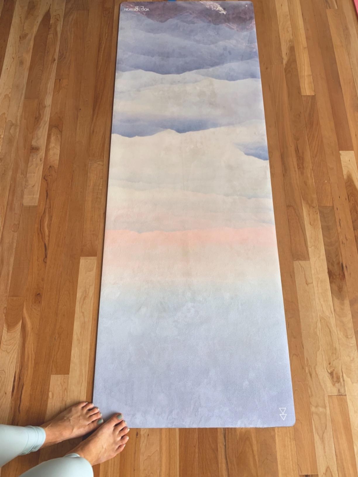YOGA DESIGN LAB | The Combo Yoga Mat | 2-in-1 Mat+Towel | Eco Luxury | Ideal for Hot Yoga, Power, Bikram, Ashtanga, Sweat | Studio Quality | Includes Carrying Strap! customer photo 2