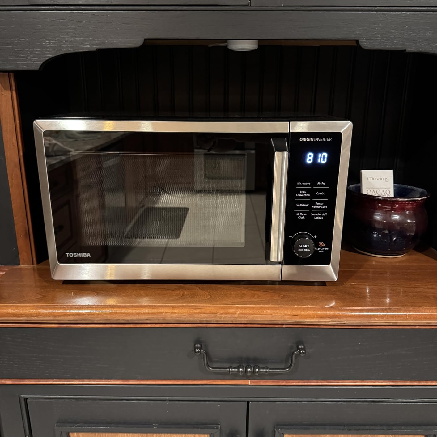 TOSHIBA Countertop Microwave Oven Air Fryer Combo, Inverter, Convection, Broil, Speedy Combi, Even Defrost, Humidity Sensor, Mute Function, 27 Auto Menu&47 Recipes, 1.0 cu.ft/30QT, 1000W customer photo 1