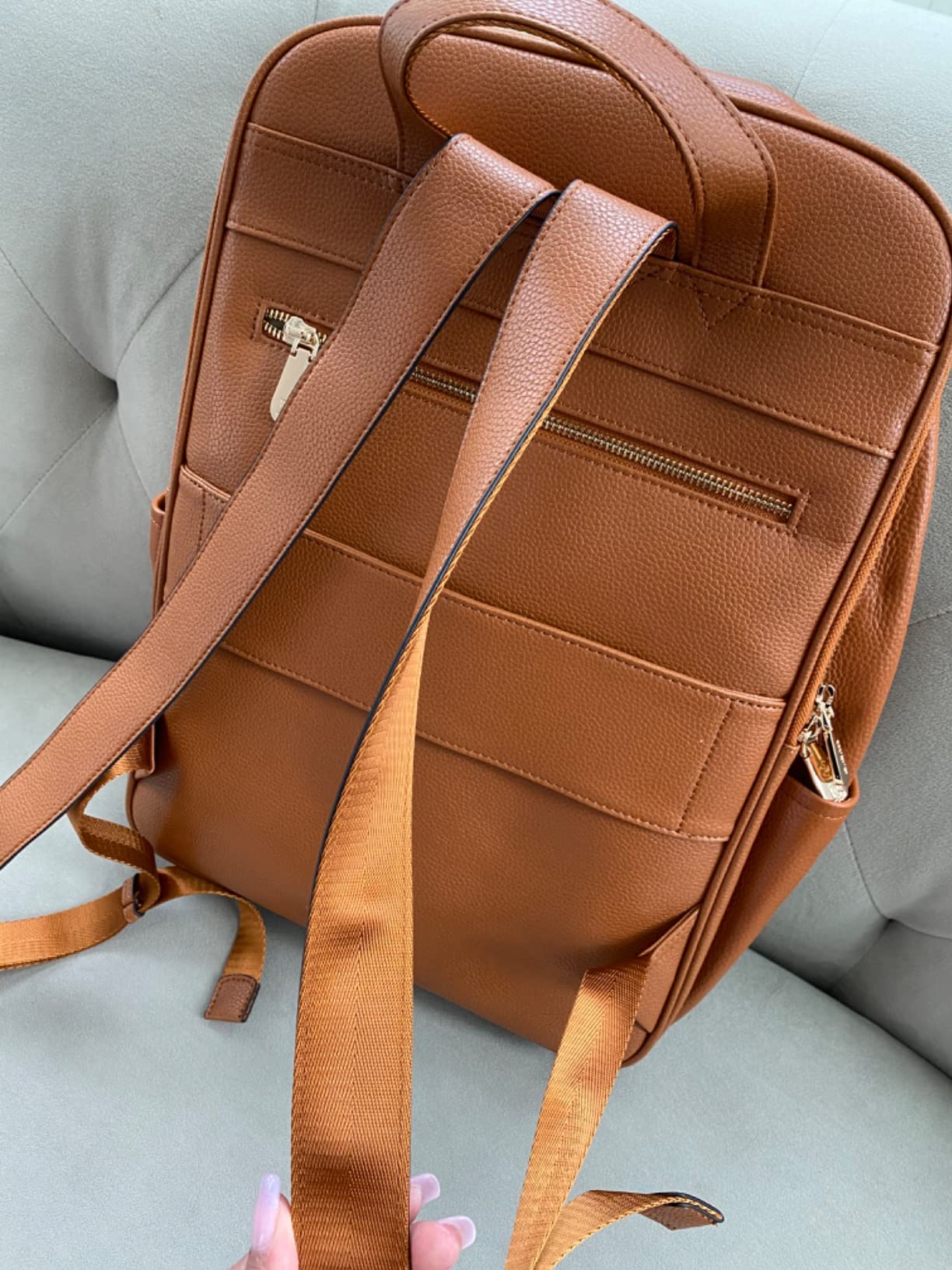 BOSTANTEN Genuine Leather 15.6 inch Laptop Backpack Purse for Women College Casual Backpack Travel Bag customer photo 1