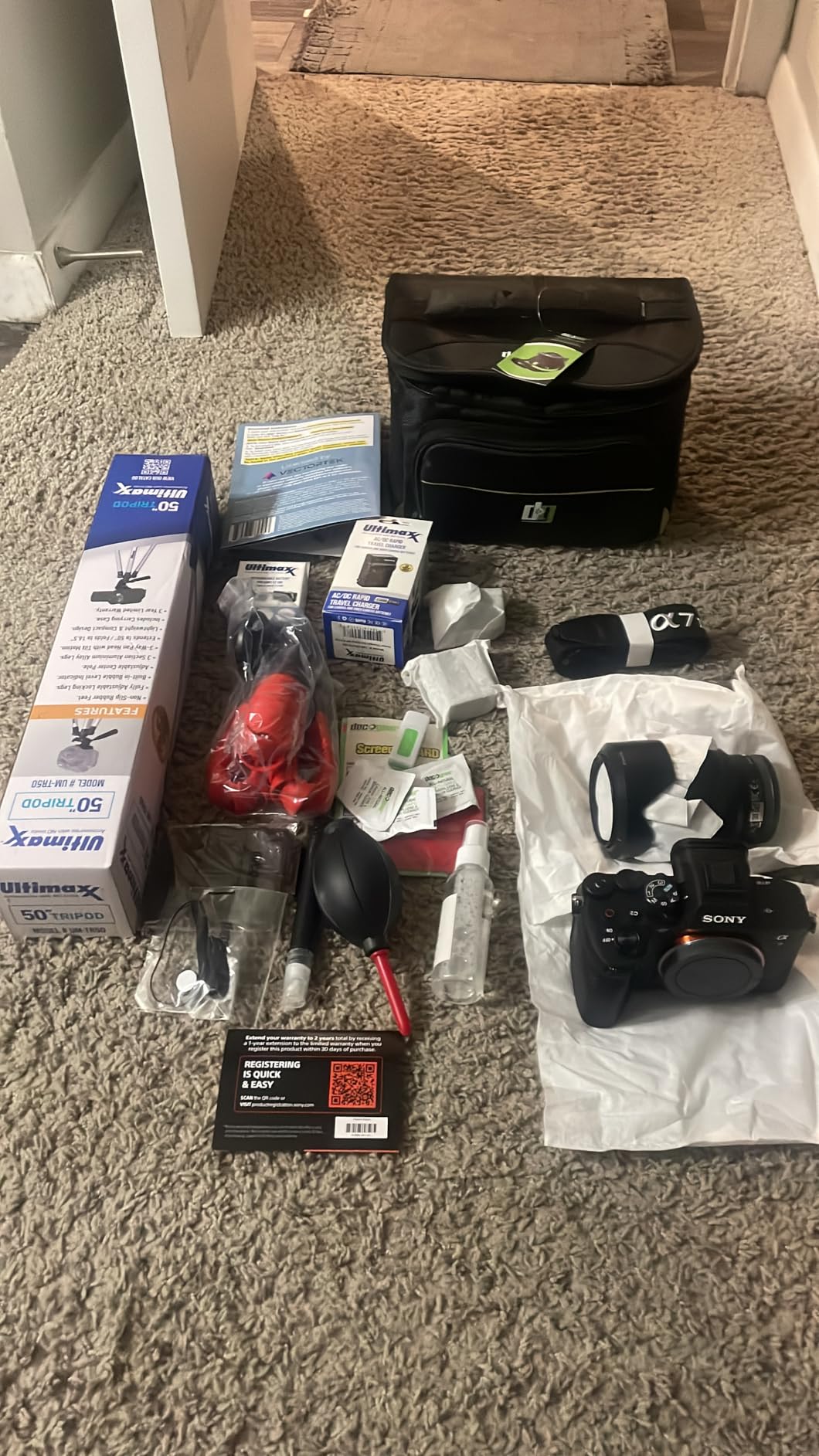 Sony a7 IV Full Frame Mirrorless 33MP Alpha Interchangeable Lens Camera | Official Sony USA Partner Model | Body ILCE-7M4/B Bundle with Deco Gear Case + Tripod + Extra Battery, Dual Charger, Software customer photo 1