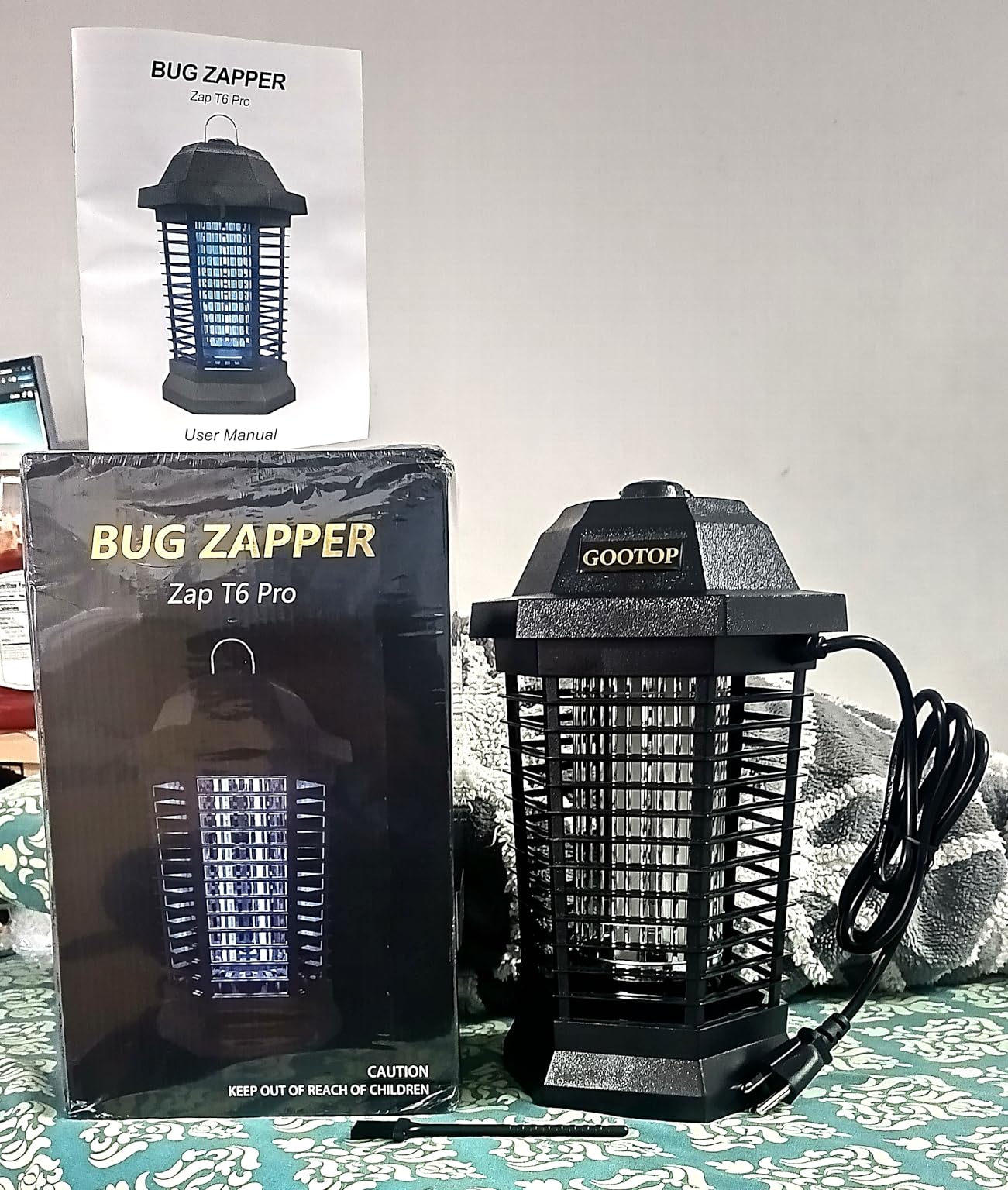GOOTOP Bug Zapper Outdoor, Mosquito Zapper, 4200V 3 Prong Plug in Electric Fly Zapper customer photo 1