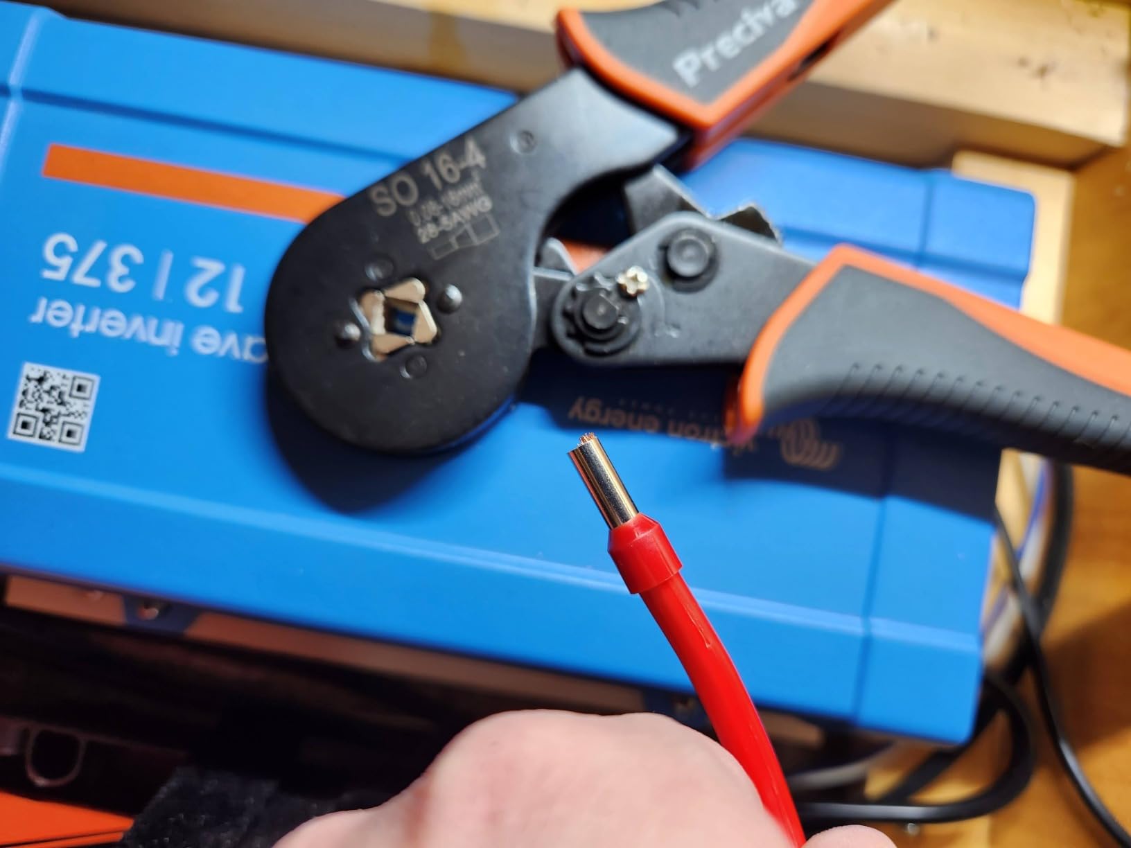 Wire Ferrule Crimping Tool, Preciva Square Jaw Wire Crimping Pliers AWG 28-5 Self-Adjustable Ratchat Ferrule Terminals Crimper for Wire Terminals Cables End-sleeves customer photo 1