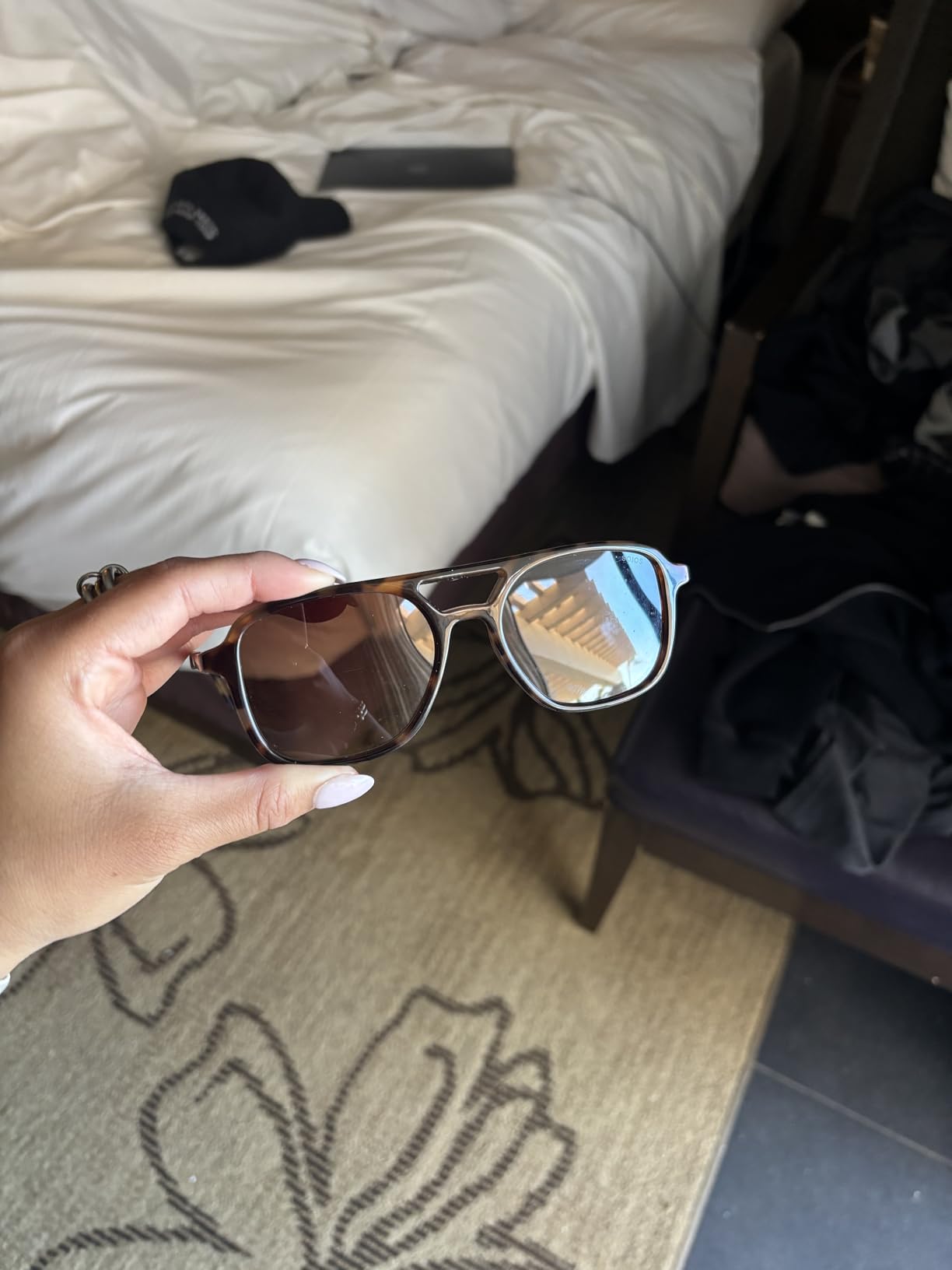 SOJOS Retro Aviator Sunglasses Womens Mens, Trendy Rectangle Shades SJ2202 customer photo 1