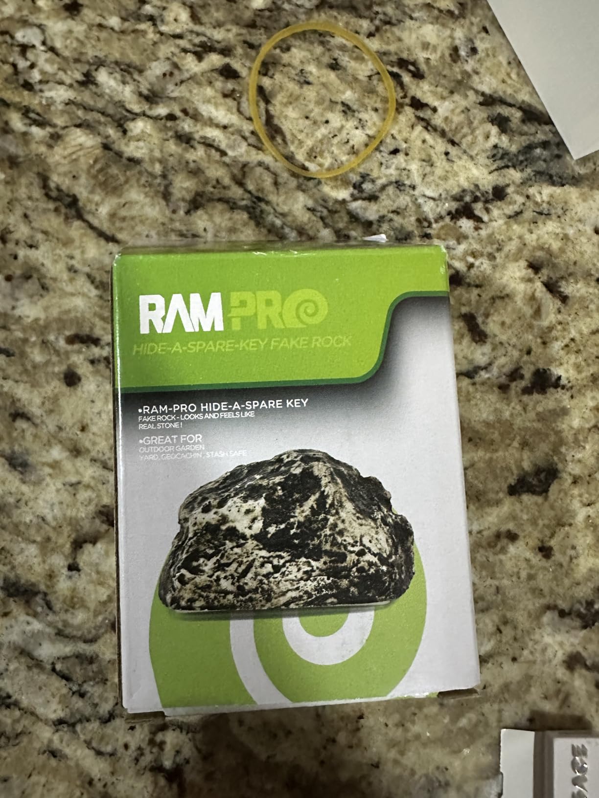 Hide a Key Outside Fake Rock - Looks & Feels like Real Stone - Safe for Outdoor Garden or Yard, Spare Key Storage, Weatherproof Key Holder, Blends with Landscaping by RamPro customer photo 1