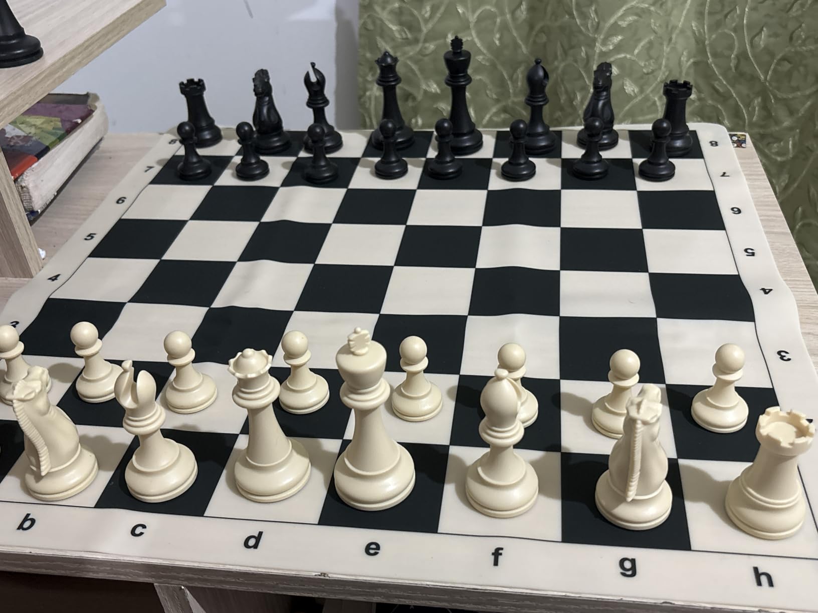 A&A Tournament Chess Set/ 20''x20'' Foldable Silicone Chess Board / 3.75'' King Height Plastic Quadruple Weighted Classic Staunton Pieces customer photo 2