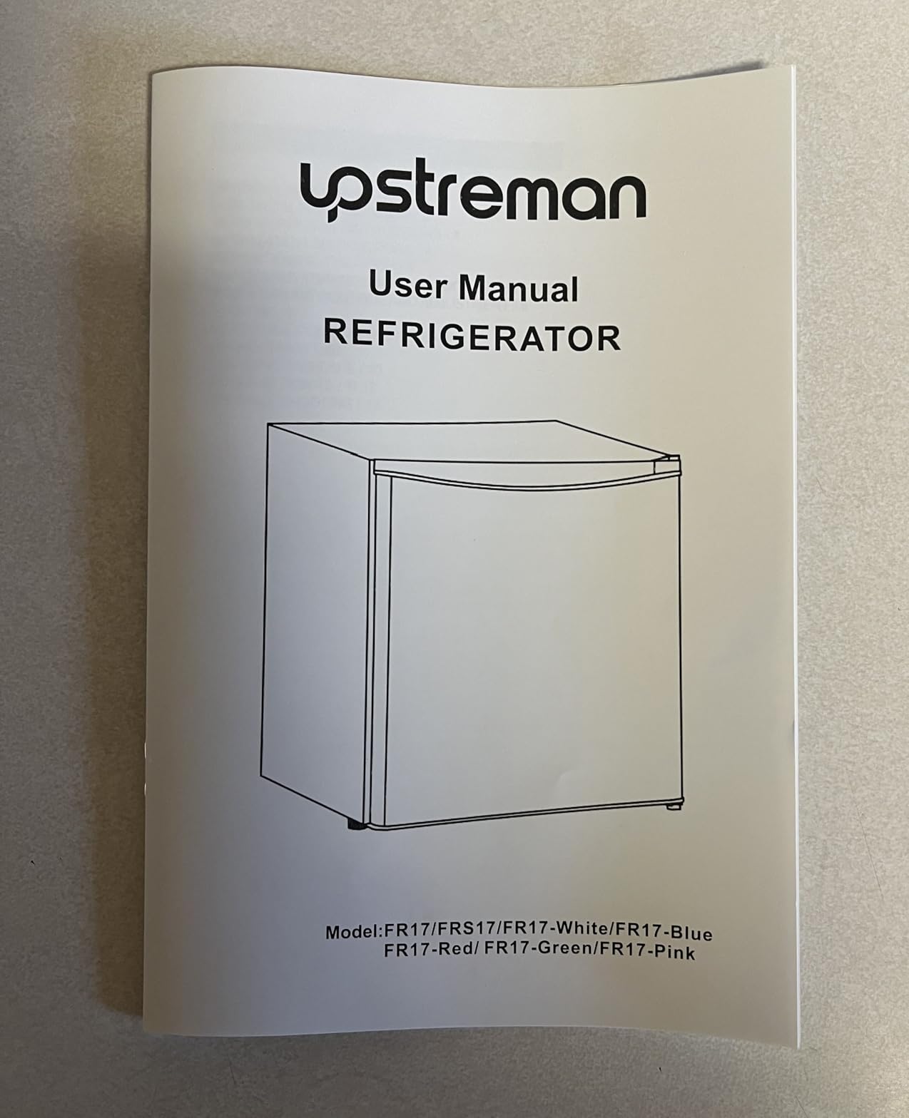 Upstreman 1.7 Cu.ft Mini Fridge with Freezer, Dorm Essentials, Adjustable Thermostat, Energy Saving, Low Noise, Single Door Compact Refrigerator for Dorm, Office, Bedroom, Black-FR17 customer photo 2