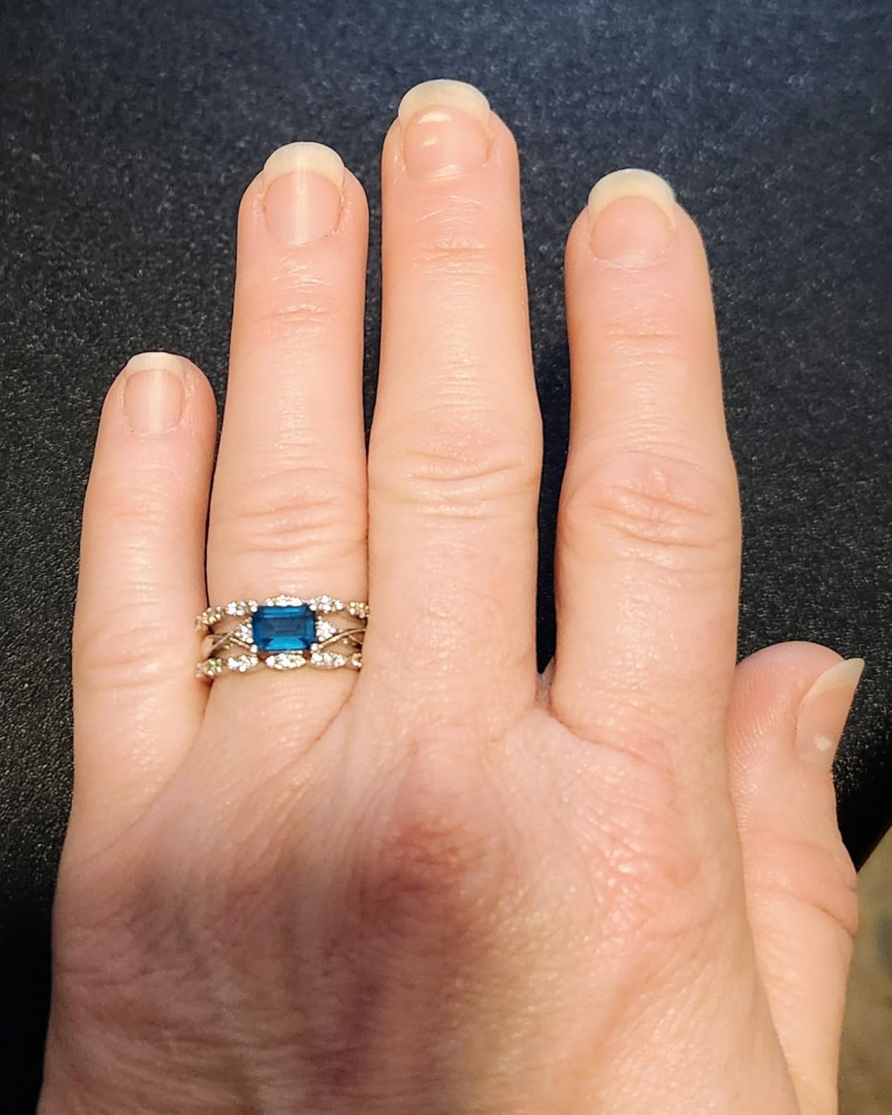 925 Sterling Silver Emerald Cut 7X5 MM Gemstone Ring, East West Engagement Ring for Women Jewelry customer photo 1