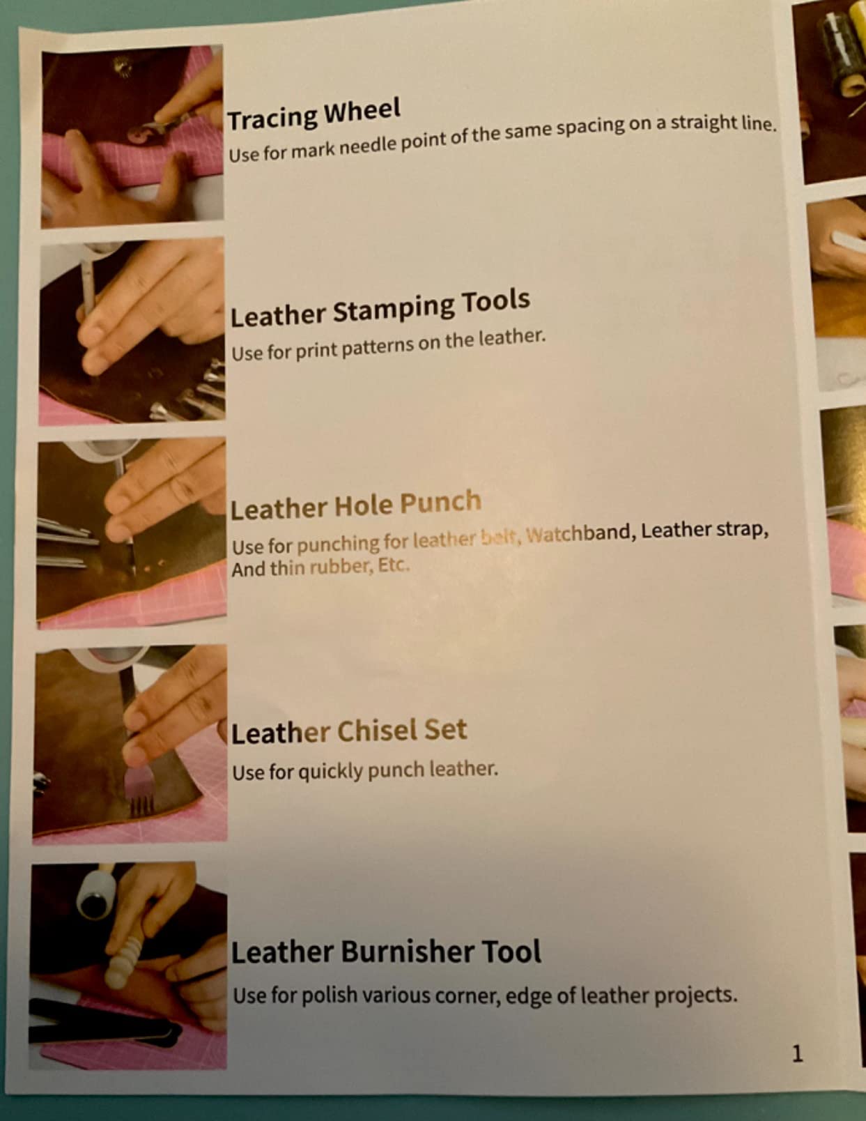 FifthQuarter Leather Tooling Kit: 458 Pcs Essential Leather Working Tools and Supplies for Starter with Guide Craft Tool Kits with Organizer for Stampi customer photo 2