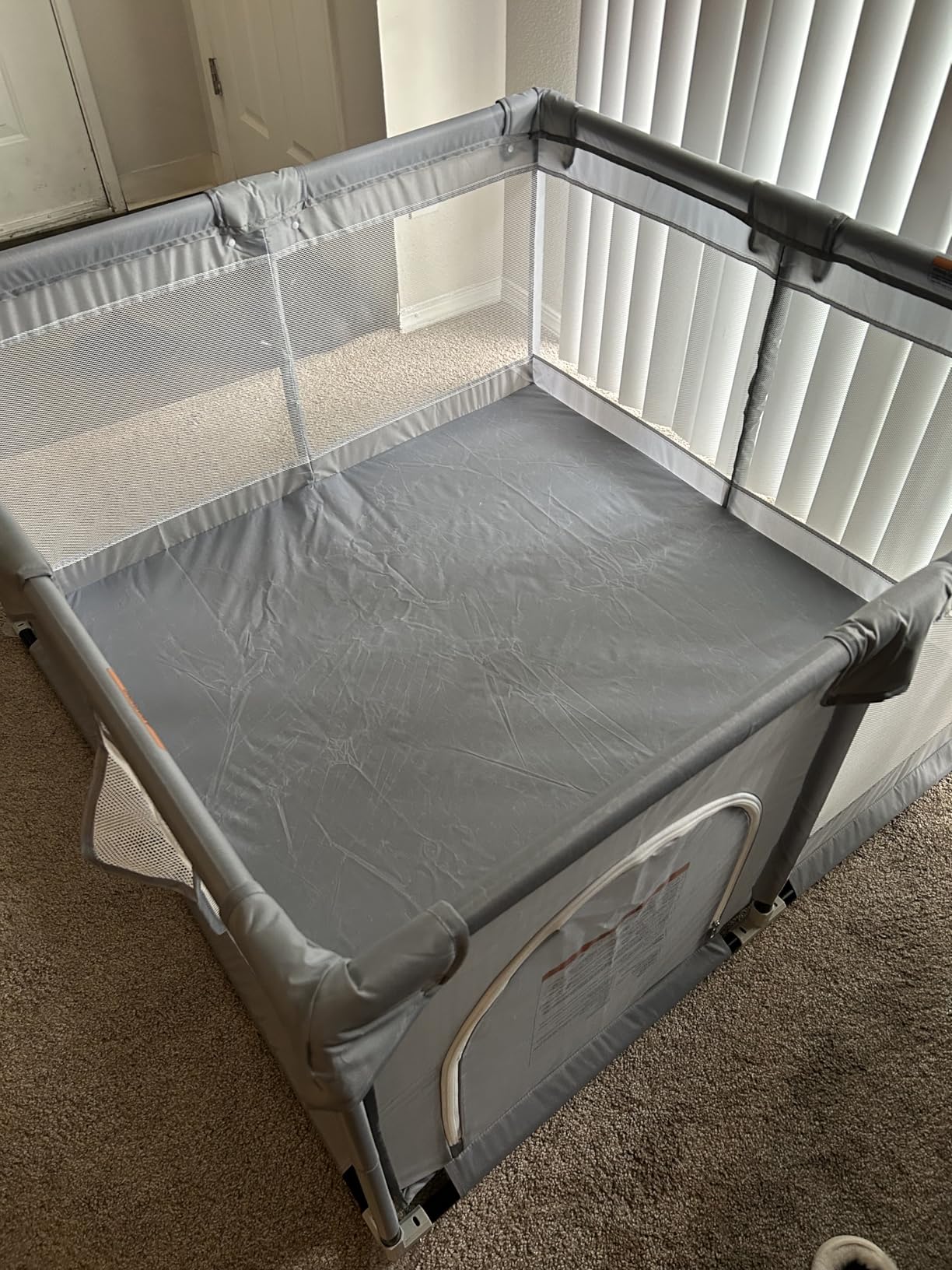 Fodoss Baby Playpen, 47×47in Playpen for Babies and Toddlers with Door | Baby Play Yard for Indoor & Outdoor, Soft Breathable Mesh, BPA-Free Oxford Fabric, Anti-Slip Suction Cups, Pull Rings customer photo 2