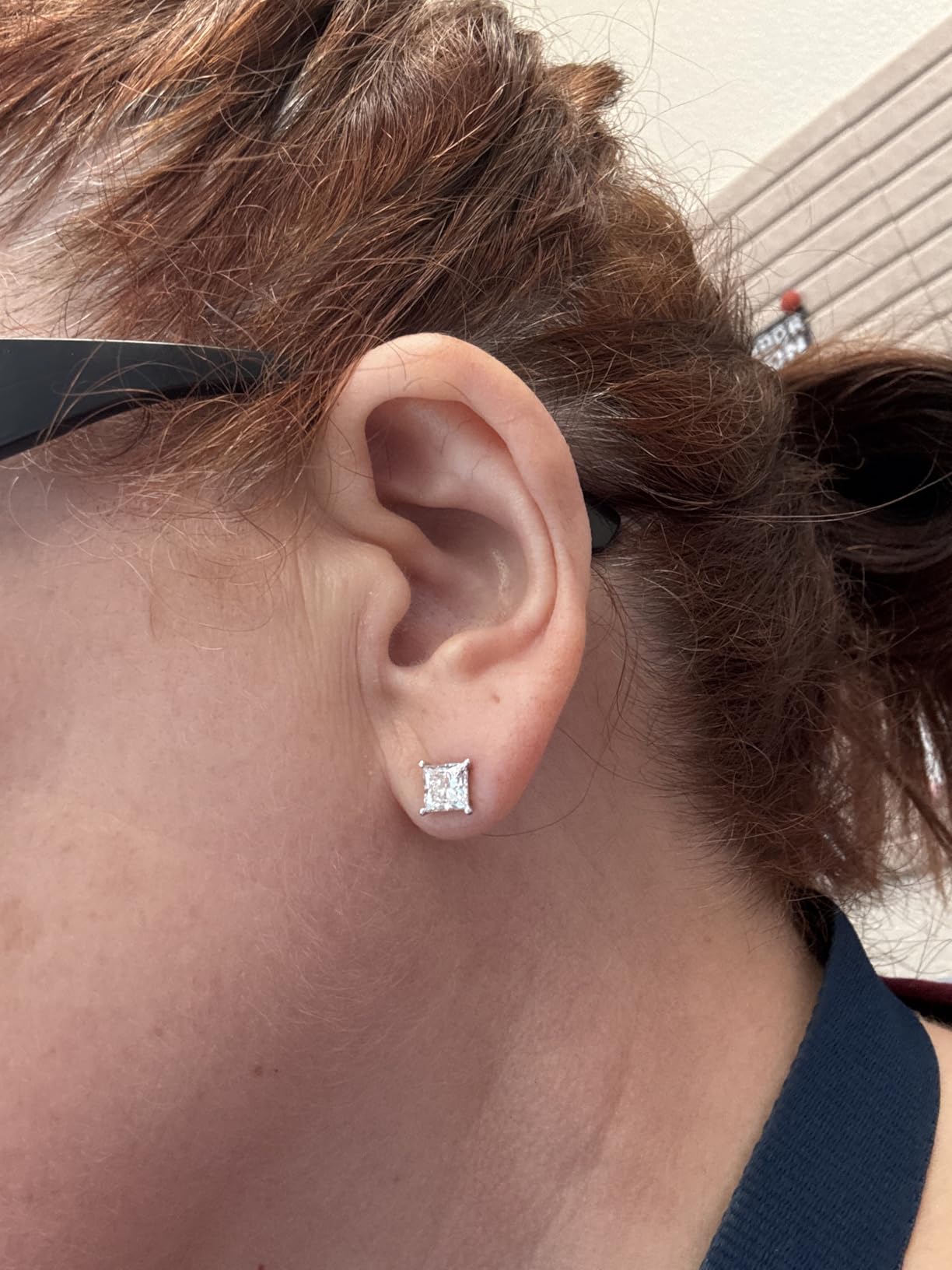 0.5 to 12 Carat 14K White Gold Round Shape IGI Certified LAB GROWN Diamond Stud Earrings for women 4 Prong Push Back (E/F Color VS2/SI1 CLARITY) customer photo 1