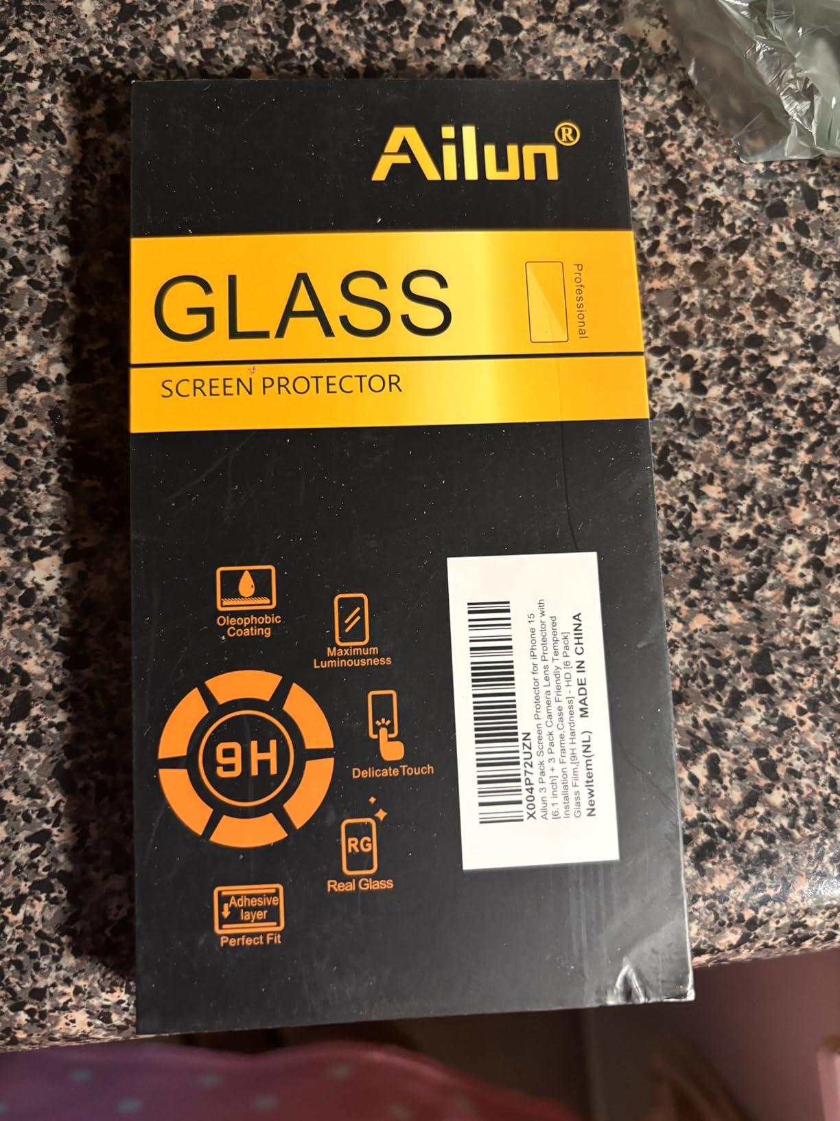 Ailun 3 Pack Screen Protector for iPhone 14 [6.1 inch] + 3 Pack Camera Lens Protector, Case Friendly Tempered Glass Film, [9H Hardness] - HD customer photo 2