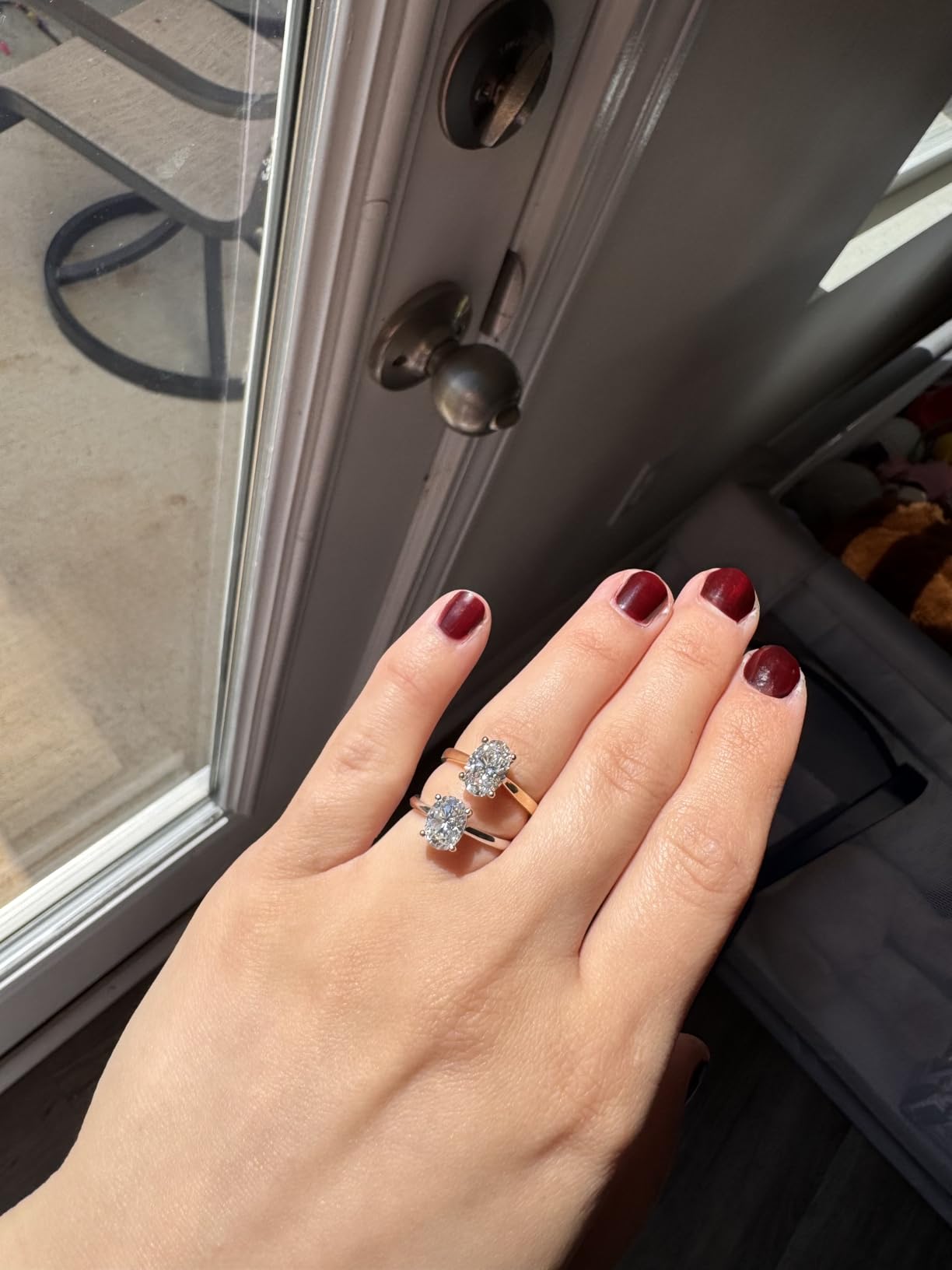 Solitaire Moissanite Engagement Ring, 1CT D Color VVS1 Clarity, 925 Sterling Silver with 18K White Gold Plated, Ideal Gift for Women customer photo 1