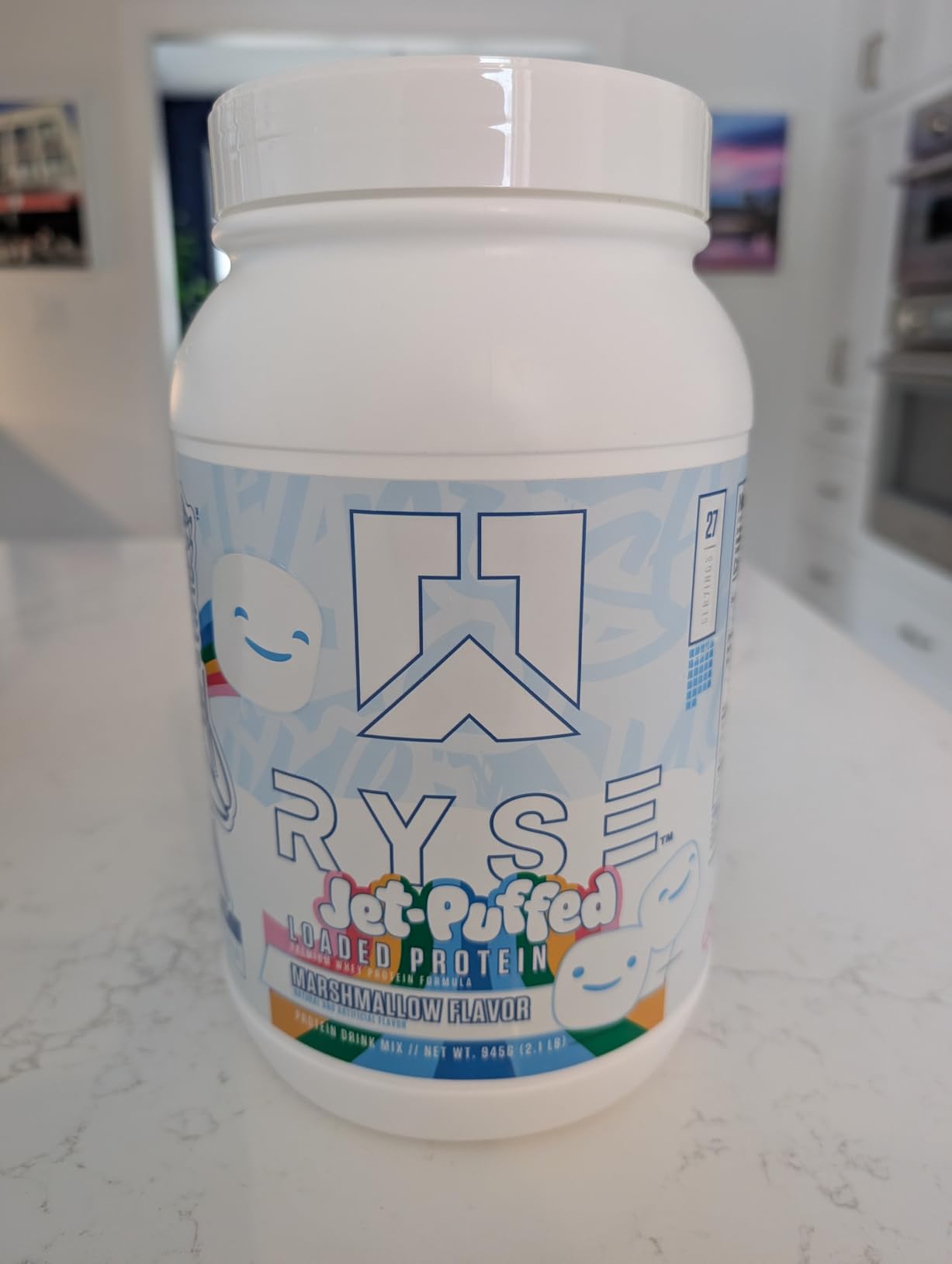 RYSE Loaded Protein Powder - Jet-Puffed Marshmallow - 25g Whey Protein Isolate & Concentrate with Prebiotic Fiber & MCTs - Low Carb, Low Sugar, Digestive-Friendly - 27 Servings / 2 lb Tub customer photo 1
