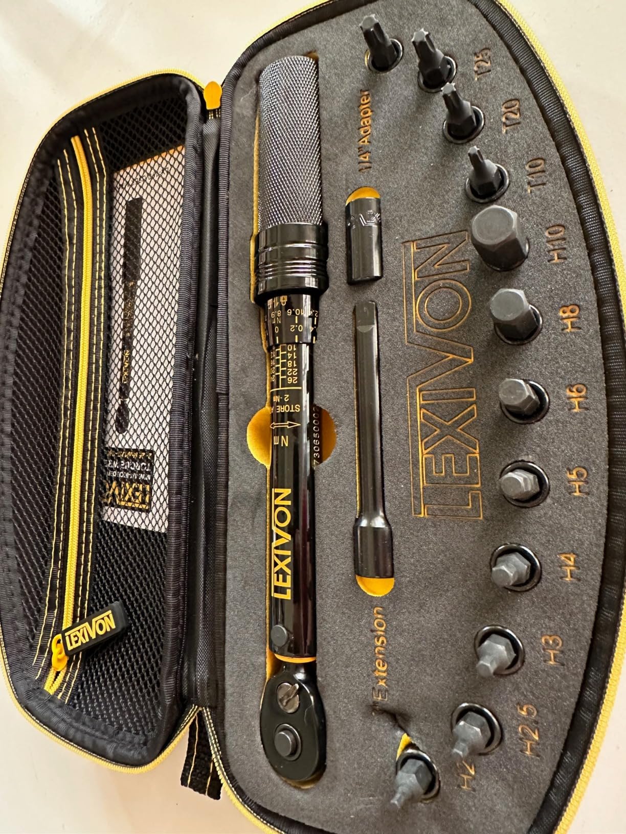 LEXIVON Bike Torque Wrench 1/4-Inch Dr. 15-Piece Kit | 72-Tooth Gear, Dual-Direction Click Type 2~26 Nm / 17.7~230.1 in-lb (LX-191) customer photo 1