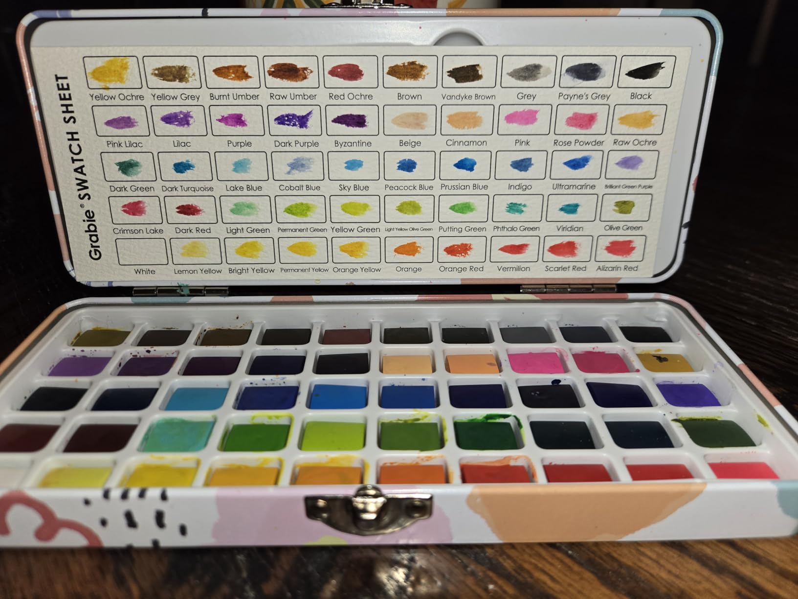 Grabie 50 Colors Watercolor Paint Set, Detail Paint Brush Included, Watercolor Paints, Painting Sets, Art Supplies for Painting, Travel Watercolor Set, Amateur Hobbyists customer photo 1