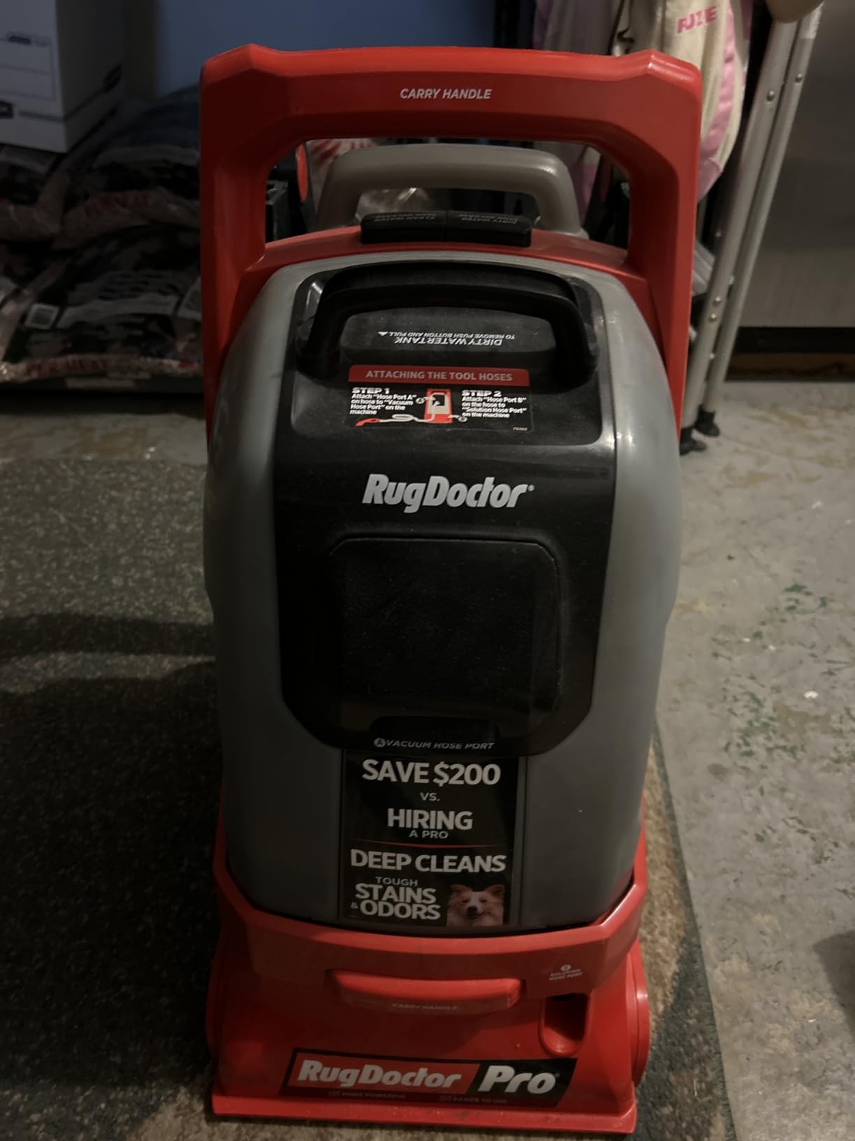 Rug Doctor Pro Deep Commercial Carpet Cleaning Machine, Pet Bundle, Includes 48 oz. of Pro Pet Cleaning Solution and 22 oz. Pro Urine Eliminator Spray customer photo 1