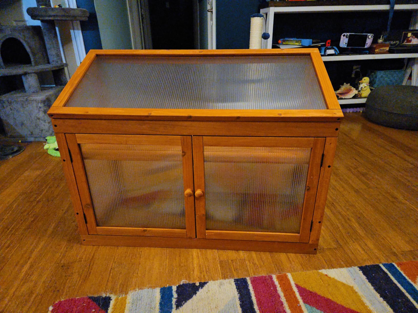 MCombo 2-Tier Wooden Cold Frame Garden Greenhouse Raised Flower Planter Shelf Bed Protection 6057-0160 (Natural) customer photo 1
