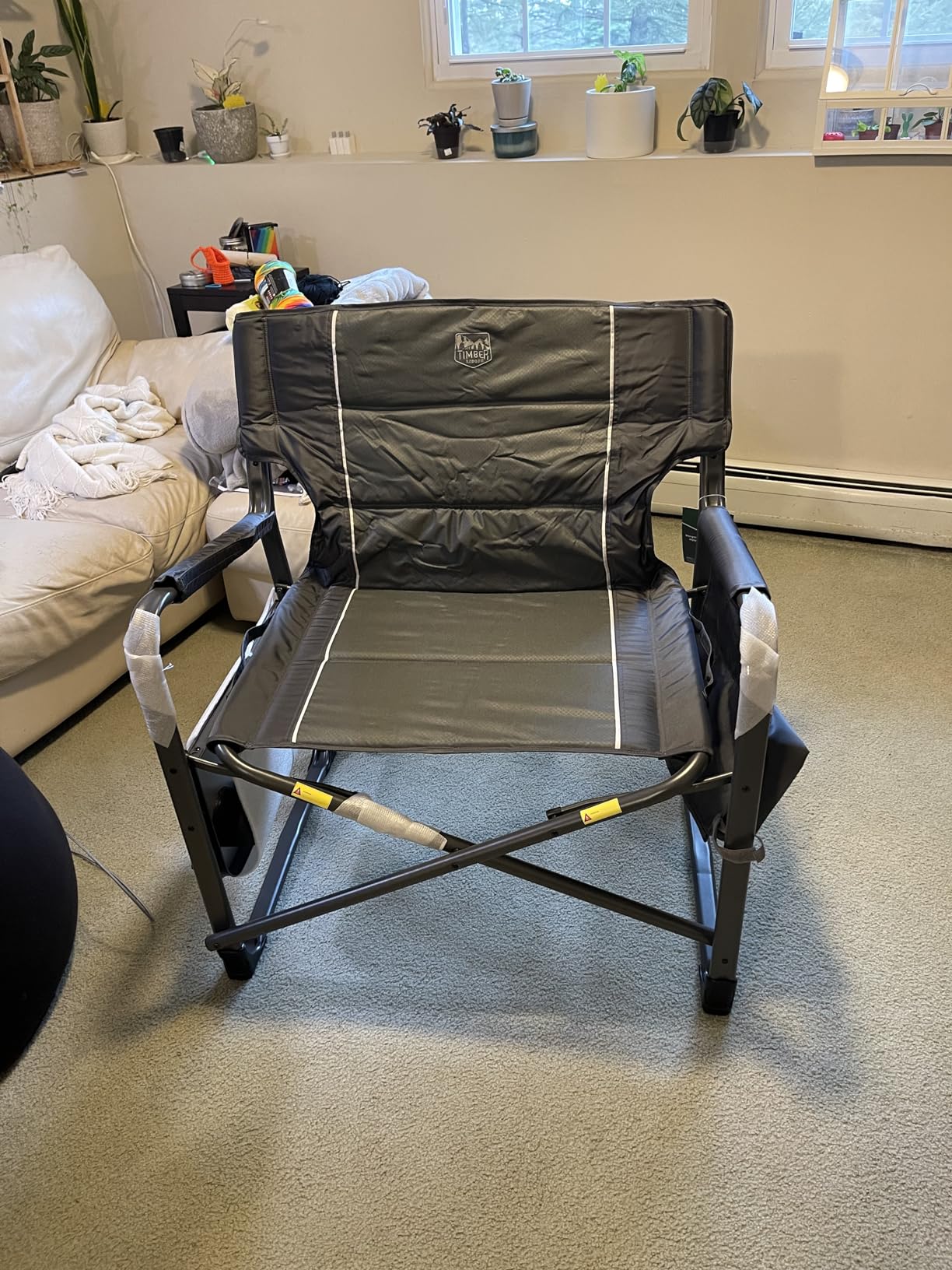 Timber Ridge XXL Upgraded Oversized Directors Chairs with Foldable Side Table, Detachable Side Pocket, Heavy Duty Folding Camping Chair up to 600 Lbs Weight Capacity (Blue) Ideal Gift customer photo 2
