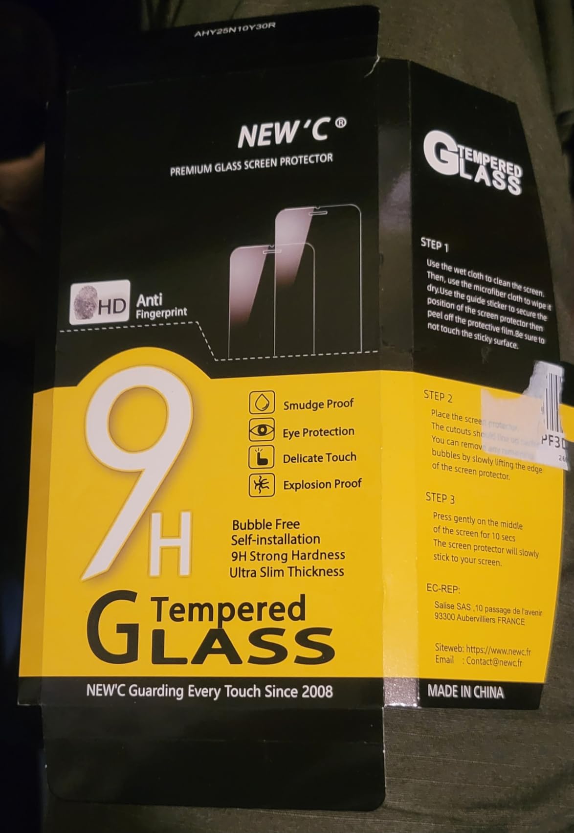 NEW'C 3 Pack Designed for Samsung Galaxy S23 Screen Protector Tempered Glass, Scratch Resistant, Bubble Free, Ultra Resistant customer photo 2