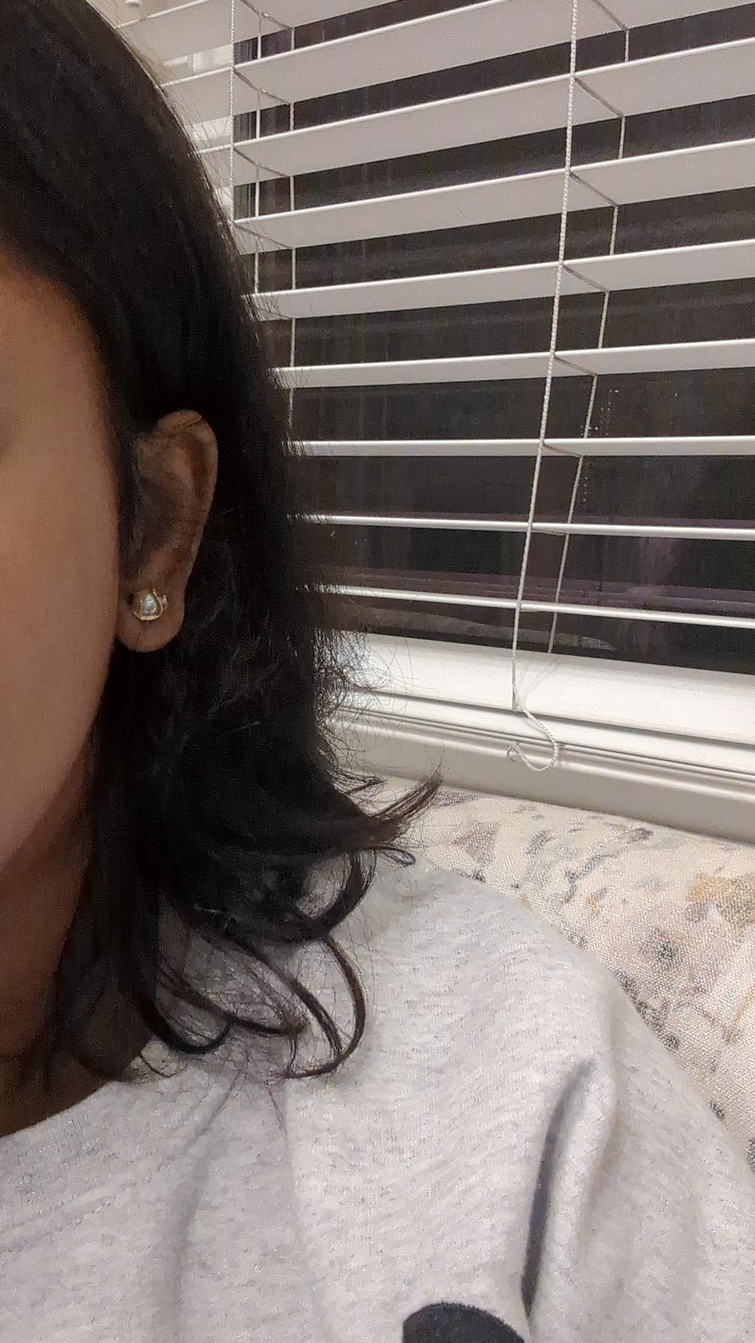 Barzel 18K Gold Plated Caged Pearl Stud Earrings, 6MM - Made In Brazil customer photo 1
