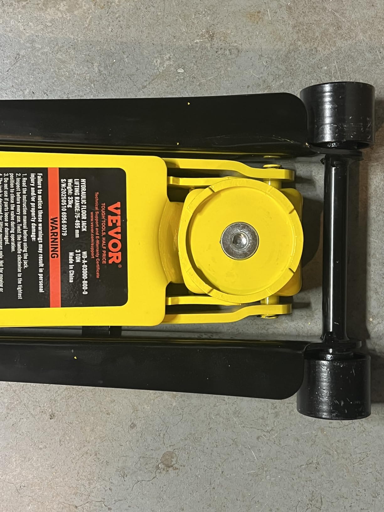 VEVOR 3 Ton Low Profile Floor Jack, Heavy-Duty Racing Floor Jack with Dual Pistons Quick Lift Pump, Lifting Range 3.35