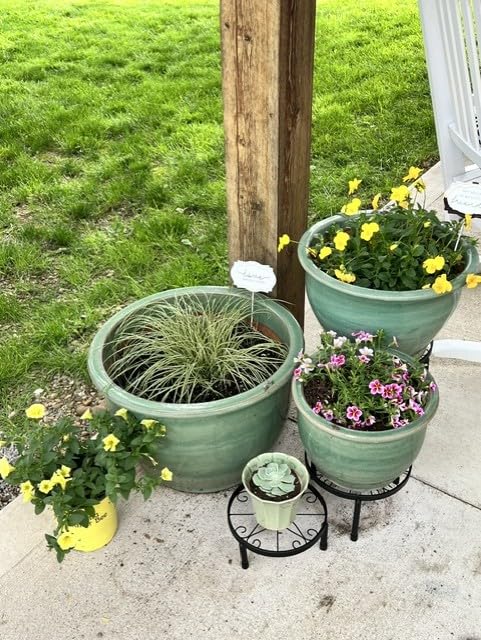 Linpla 5-Pack Decent Metal Plant Stands, Heavy Duty Flower Pot Stands for Multiple Plant, Anti-Rust Iron Plant Pot Shelf, Decoration Racks for Home Indoor and Outdoor (5 Pack Black) customer photo 2