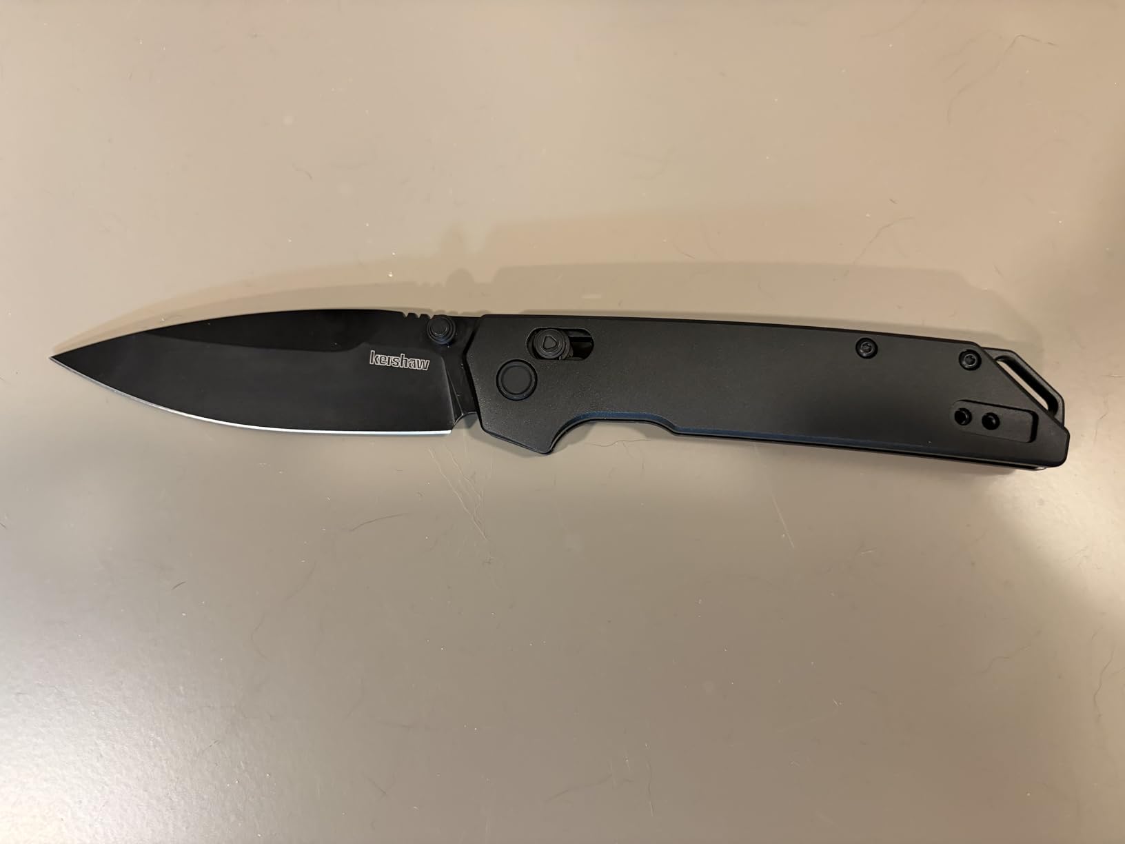 Kershaw Iridium Reverse Tanto Folding Pocket Knife, 3.4 inch D2 Steel Blade, DuraLock Locking Mechanism, Aluminum Handle customer photo 1