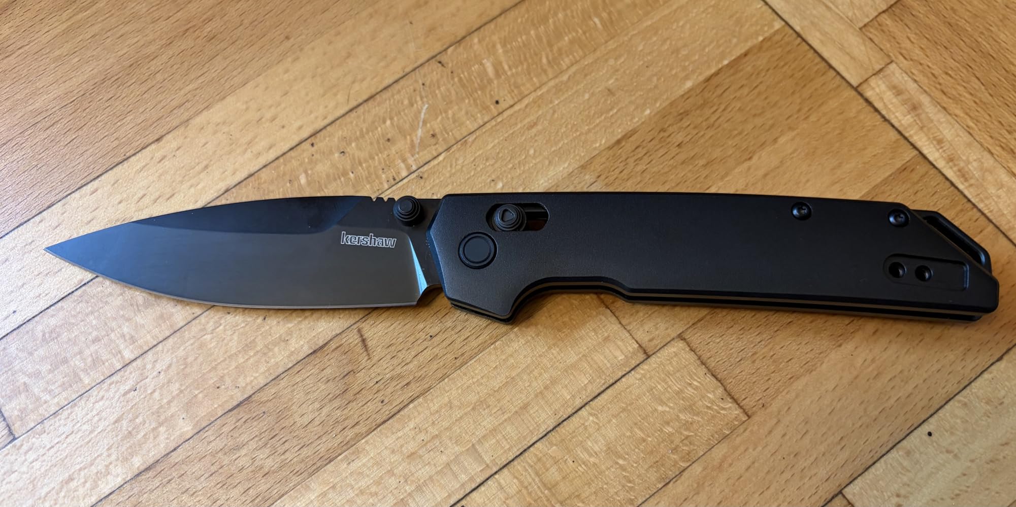 Kershaw Iridium Reverse Tanto Folding Pocket Knife, 3.4 inch D2 Steel Blade, DuraLock Locking Mechanism, Aluminum Handle customer photo 2