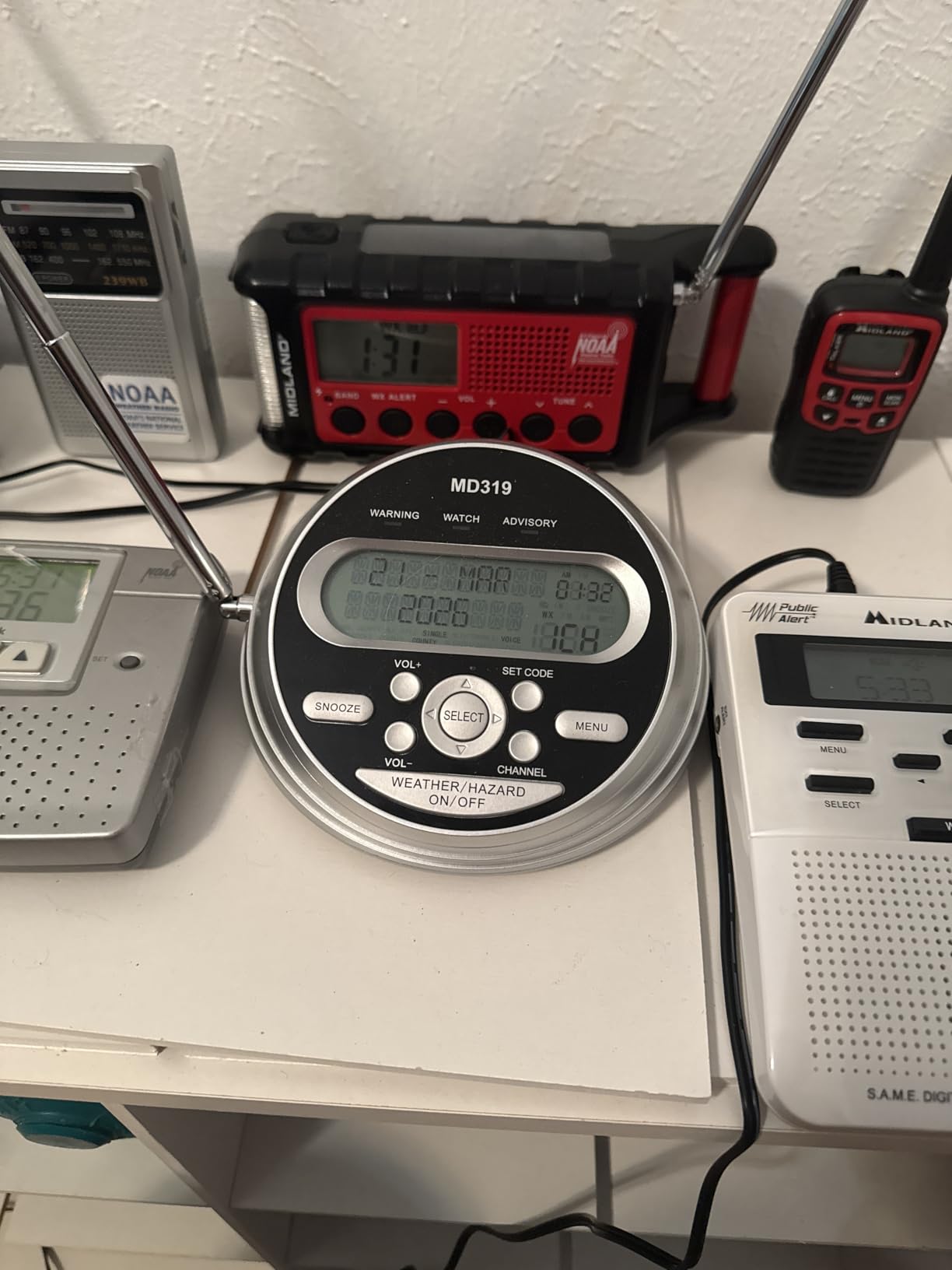 NOAA Weather Radio-S.A.M.E. Localized Programming,Weather Alert Radio with 80+ Emergency Alerts,Alarm Clock,NOAA Weather Radio with Battery Backup,External Warning Light for Emergency customer photo 1