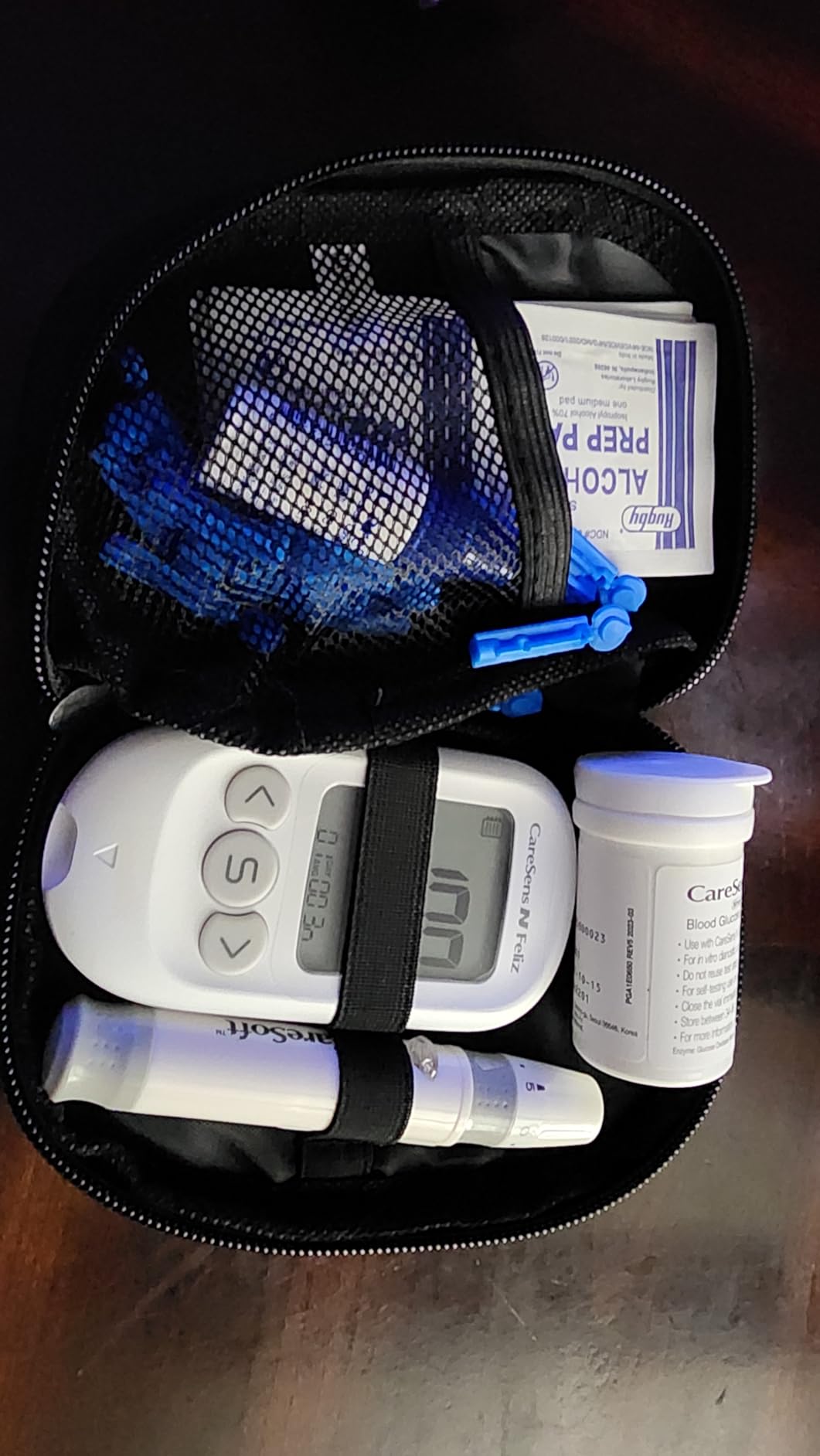 CareSens N Feliz Blood Glucose Monitoring Kit with 100 Blood Sugar Test Strips, 100 Lancets, Travel Case customer photo 1
