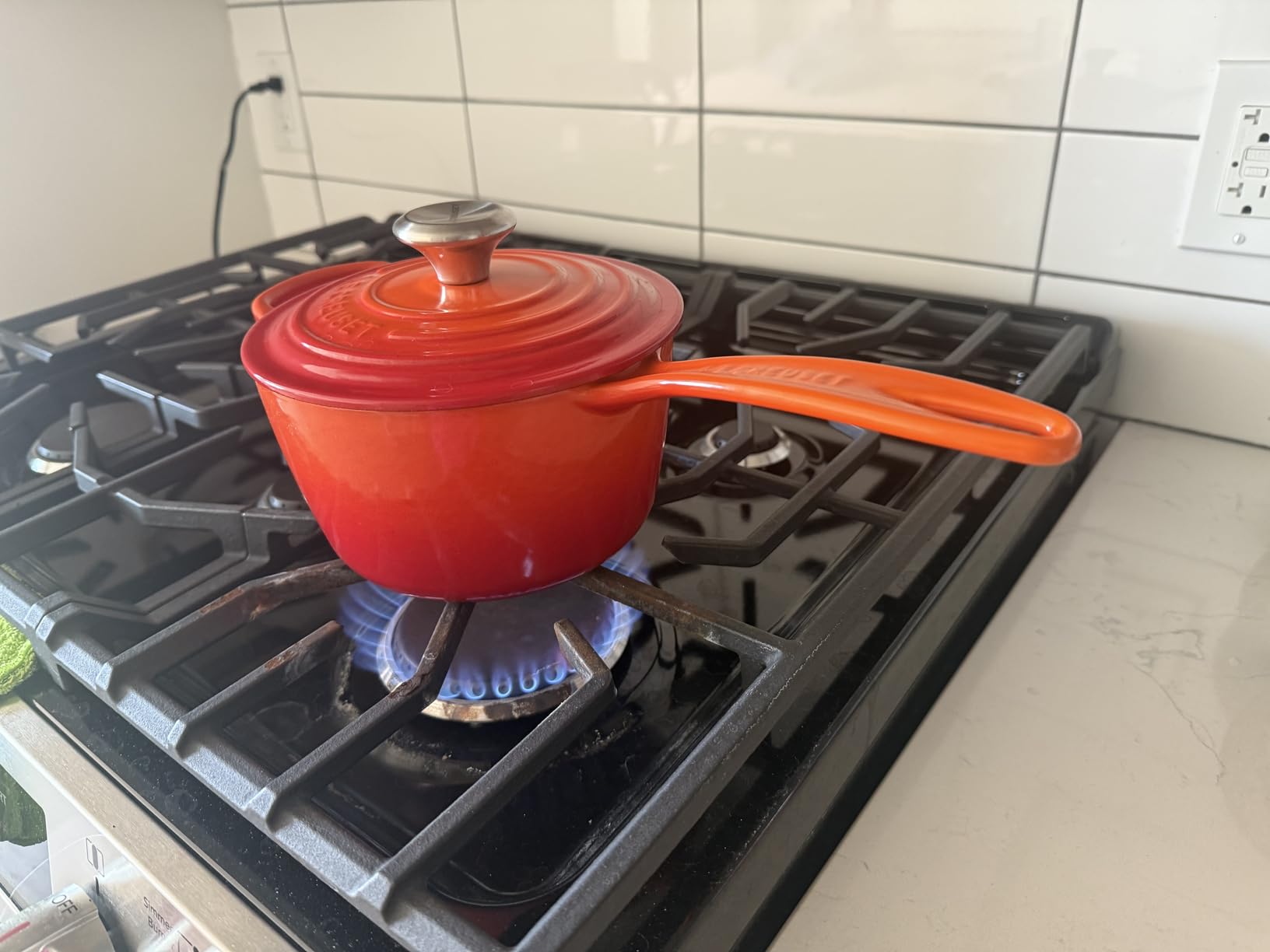 Le Creuset Enameled Cast Iron Signature Saucepan, 1.75 qt., Shallot customer photo 2