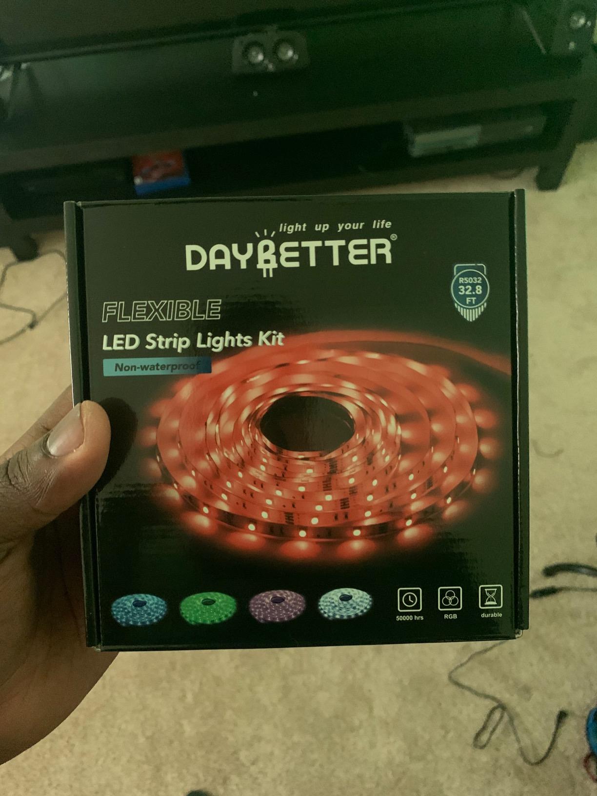 DAYBETTER LED Strip Lights 200 ft (2 Rolls of 100 ft), Smart App Control Lighting Bedroom Room Decor with Remote, RGB Music Sync Color Changing LED Lights for Party customer photo 2