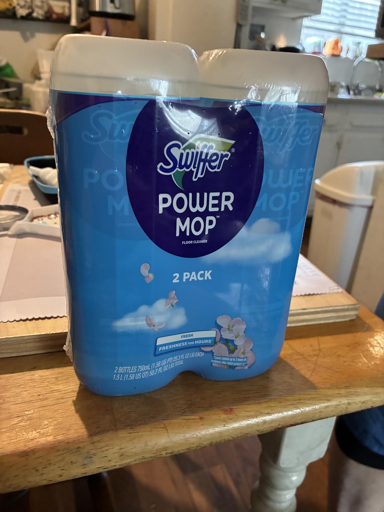Swiffer PowerMop Liquid Floor Cleaner Refills, Solution for Power Mop, Fresh Scent, 2 Count Mopping Fluid Replacement Bottle, Spray Mops Cleaning Juice, No Bucket Needed, Multi-Surface and Wood customer photo 1