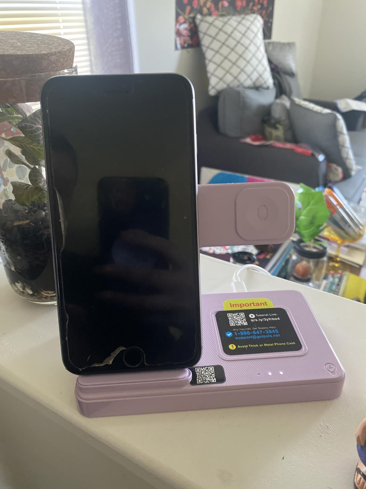 Wireless Charger iPhone Charging Station: 3 in 1 Charger Stand Multiple Devices for Apple - iPhone 17 16e 16 15 14 Pro Max 13 12 11 - Watch 11 10 9 8 7 6 5 4 3 2 SE and Ultra Series - Airpods 4 3 Pro customer photo 1