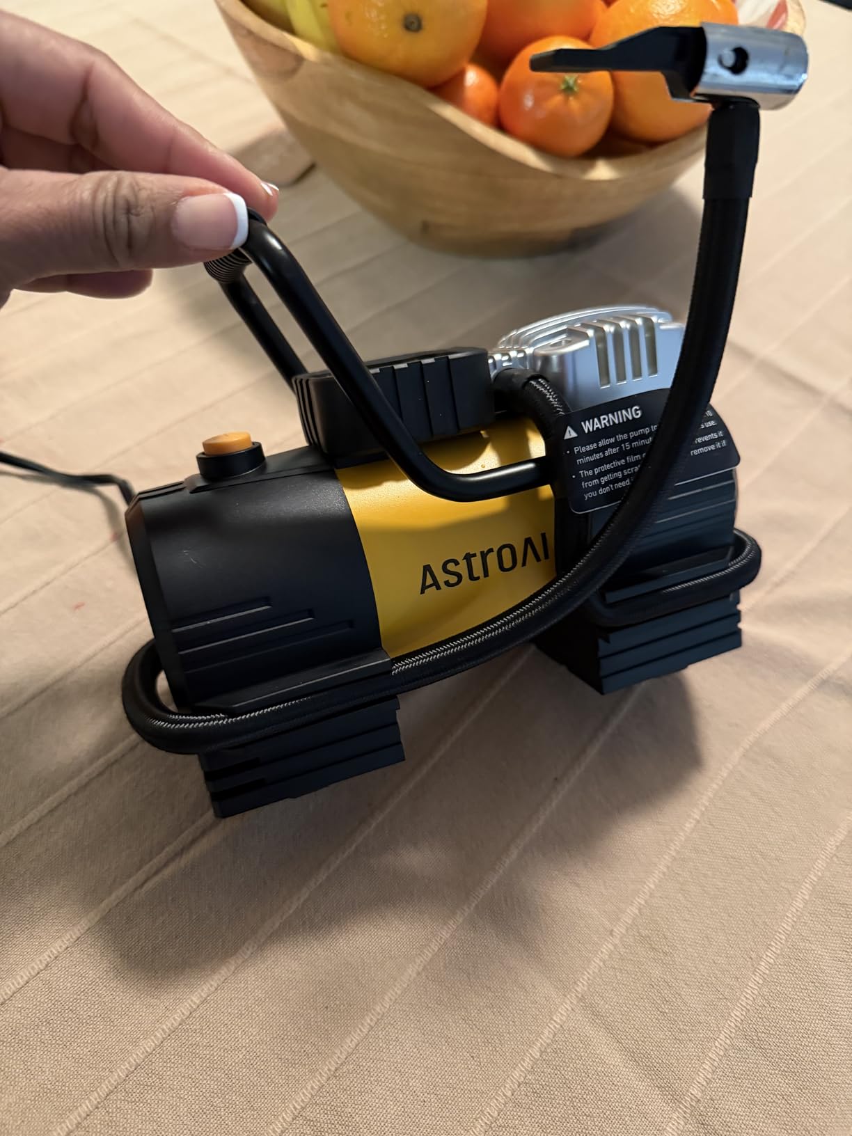 AstroAI Tire Inflator Portable Air Compressor 150 PSI 12V DC Tire Pump with Digital Gauge Auto Shut-Off, Ultra-Bright 12 LED Emergency Light customer photo 1