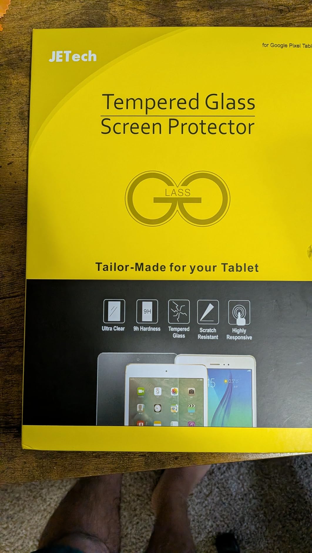 JETech Screen Protector for Google Pixel Tablet (11-Inch, 2023 Model), 9H Tempered Glass Film, HD Clear, 2-Pack customer photo 2