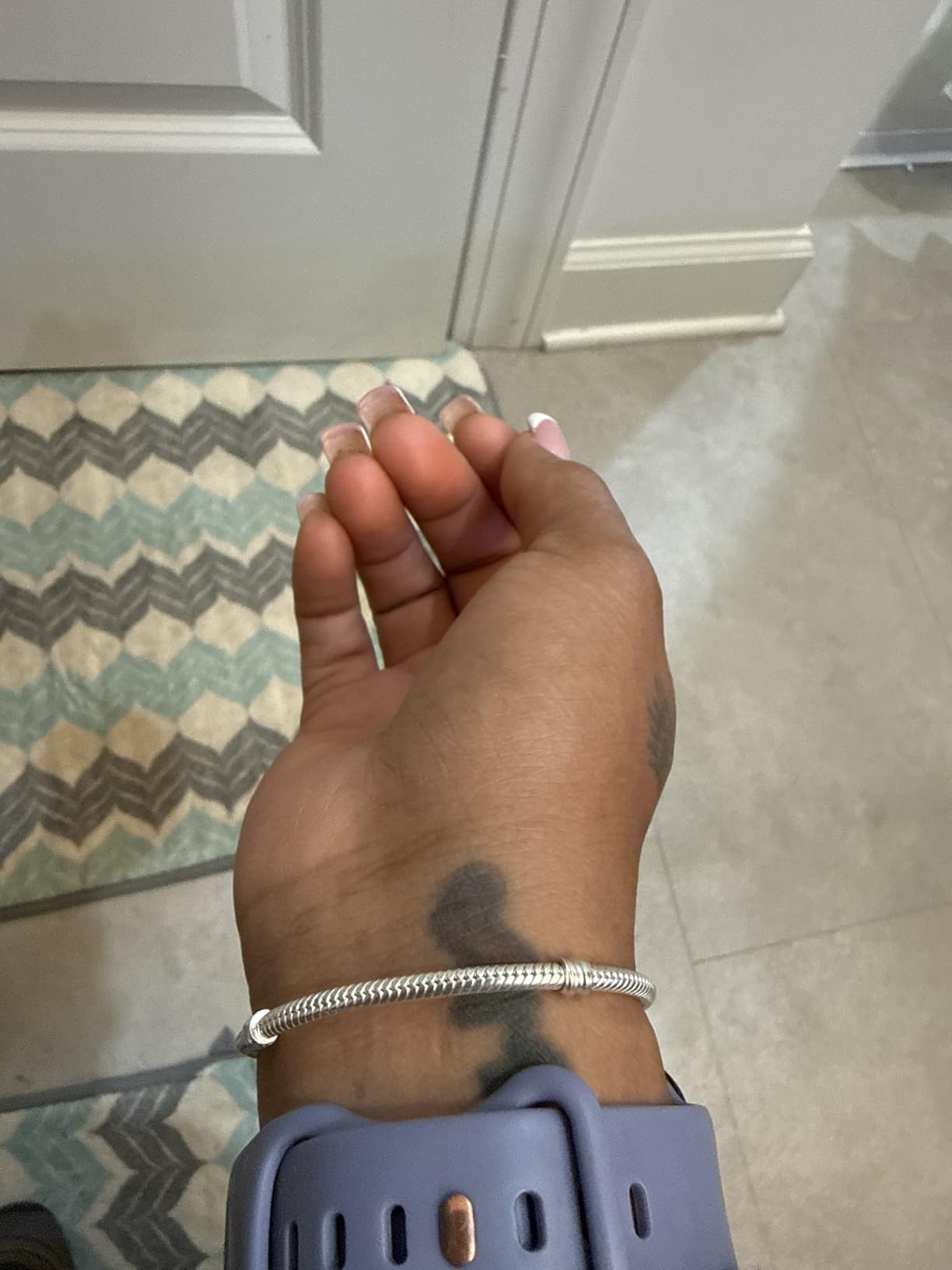 PANDORA Heart Clasp Snake Chain Bracelet - Heart Clasp - Romantic Jewelry for Her with Gift Box - Compatible Moments Charms - Sterling Silver customer photo 1