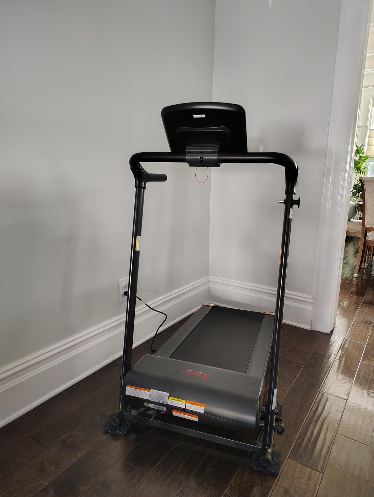 Sunny Health & Fitness Smart Slim Treadmill, Under Desk/Office, Walking Pad with Optional SunnyFit App Enhanced Connectivity customer photo 1