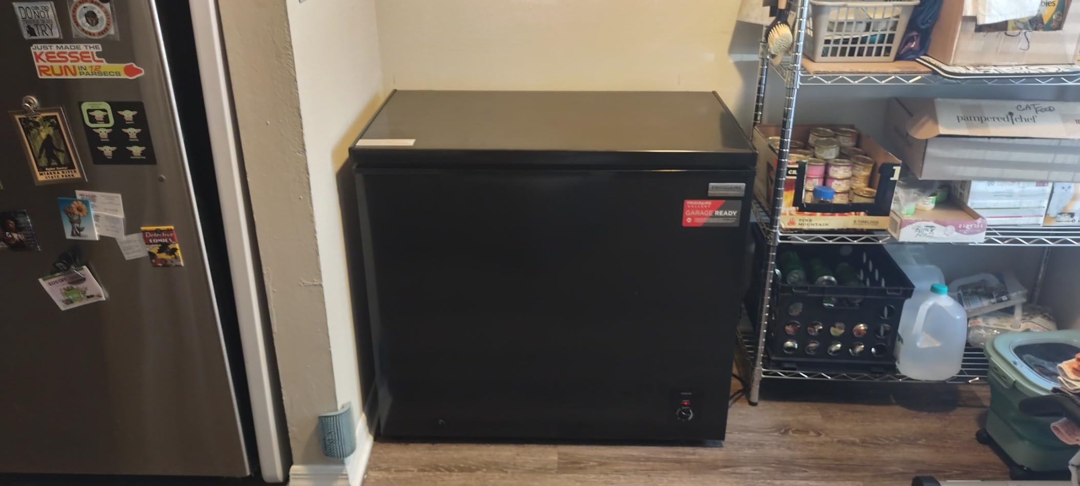 FRIGIDAIRE EFRF7003-BLACK Chest Deep Freezer, 7 Cu. Ft, Black - Adjustable Thermostat, Removable Vinyl Coated Wire Basket, Easy Defrost Drain customer photo 2