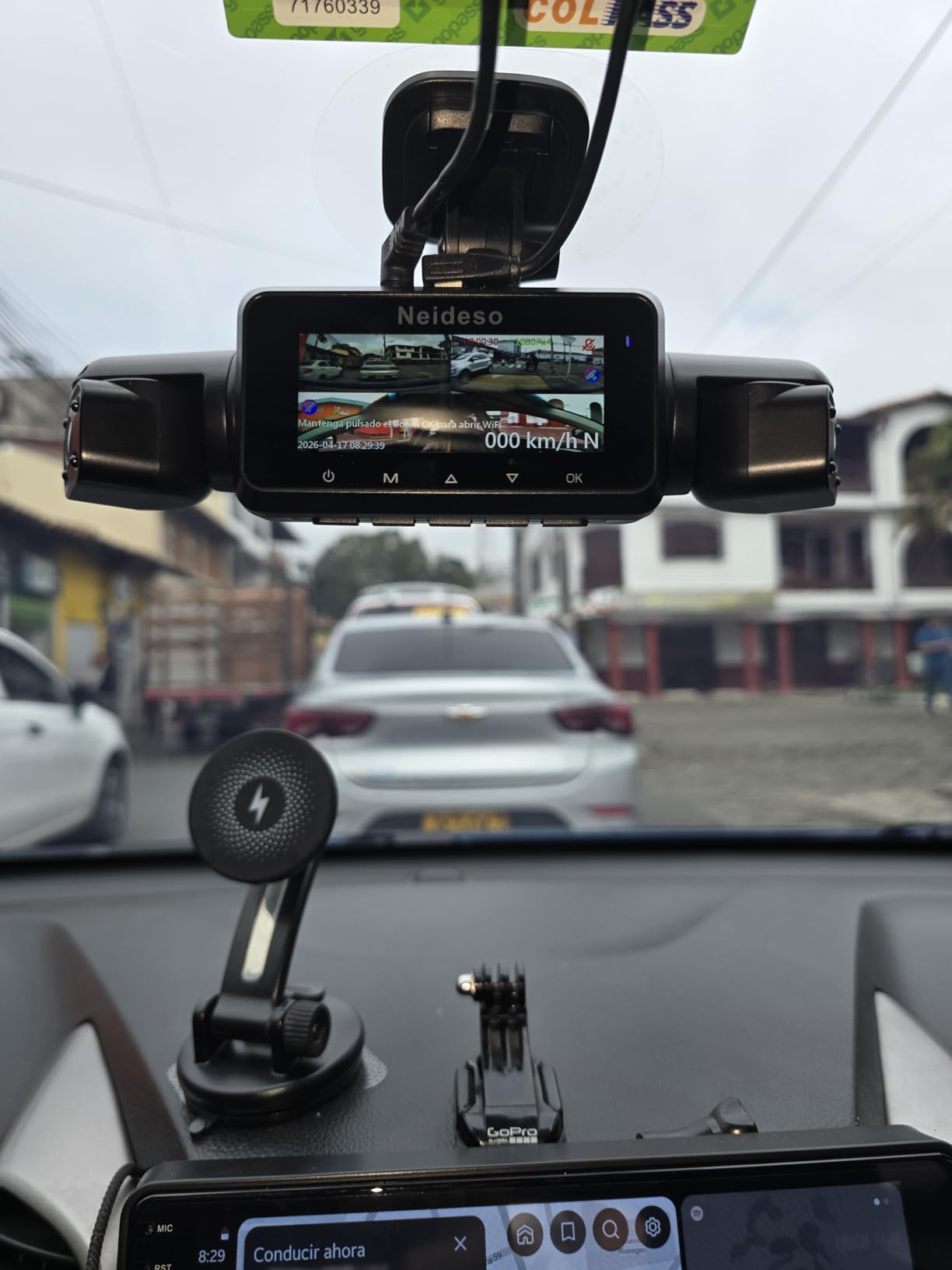 Neideso 360 Dash Cam Front and Rear Inside, 4 Channel FHD 4x1080P, Wi-Fi GPS Voice Control Car Camera, Front 2K+1080Px2 Dash Camera for Cars, with 64GB SD Card, Night Vision, 24H Parking Mode customer photo 2