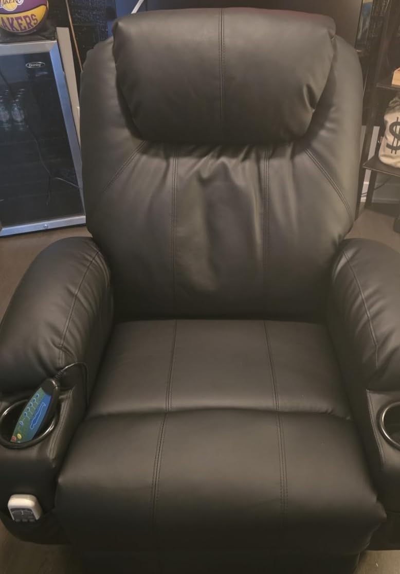 Korser Recliner Chair, Rocking Chair with Massage and Heat, 360 Degree Swivel Recliner Chairs for Adults, Rocker Manual Recliner with Remote Control and Cup Holder customer photo 1