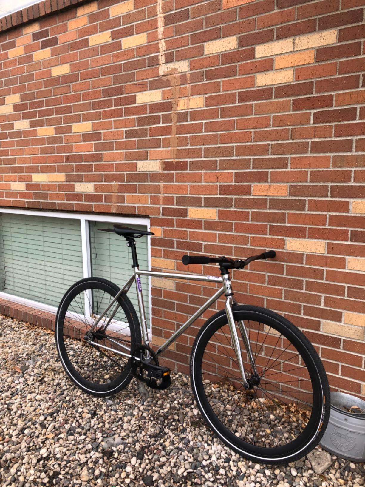 Golden Cycles Fixed Gear Single Speed Bike - Perfect Urban Commuter Bicycle with Front and Rear Brakes - Ideal for Teens and Adults customer photo 1