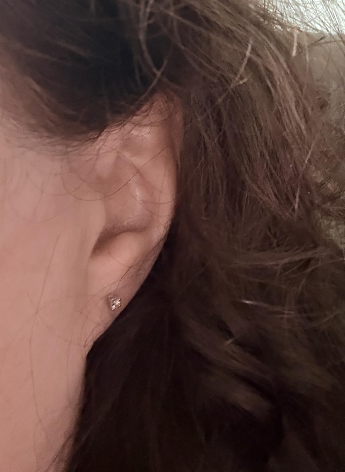 Gilded Lab-Grown Diamond Stud Earrings | 925 Sterling Silver Studs and 14KT Gold 925 Plated Silver | Hypoallergenic Fine Jewelry | 4-Prong Basket, Push Back Nut | Round Cut, SI1 Clarity, F Color | 1/10,1/5,1/4,1/3,3/8,1/2,3/4,7/8,1,1 1/2 ct tw customer photo 1