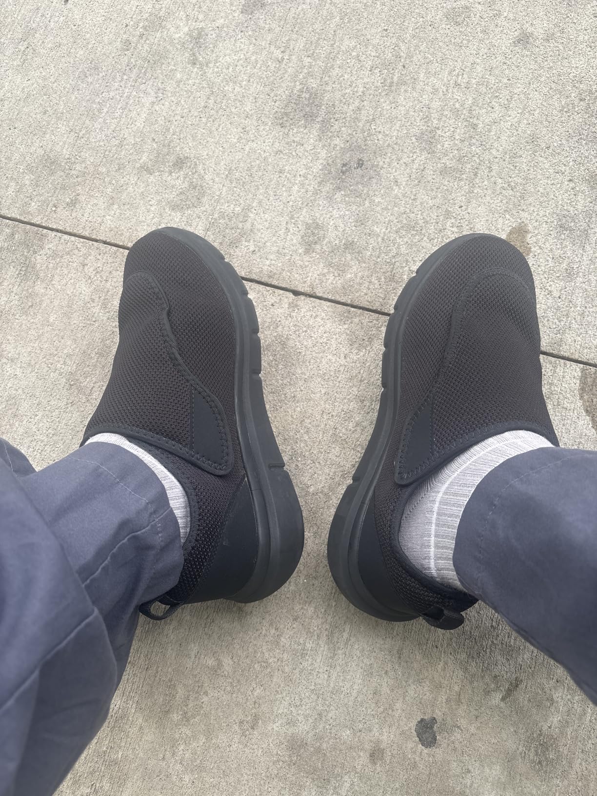 EasyTop Wings Diabetic Shoes for Men Extra Wide Slip-on Shoes for Swollen Feet customer photo 1